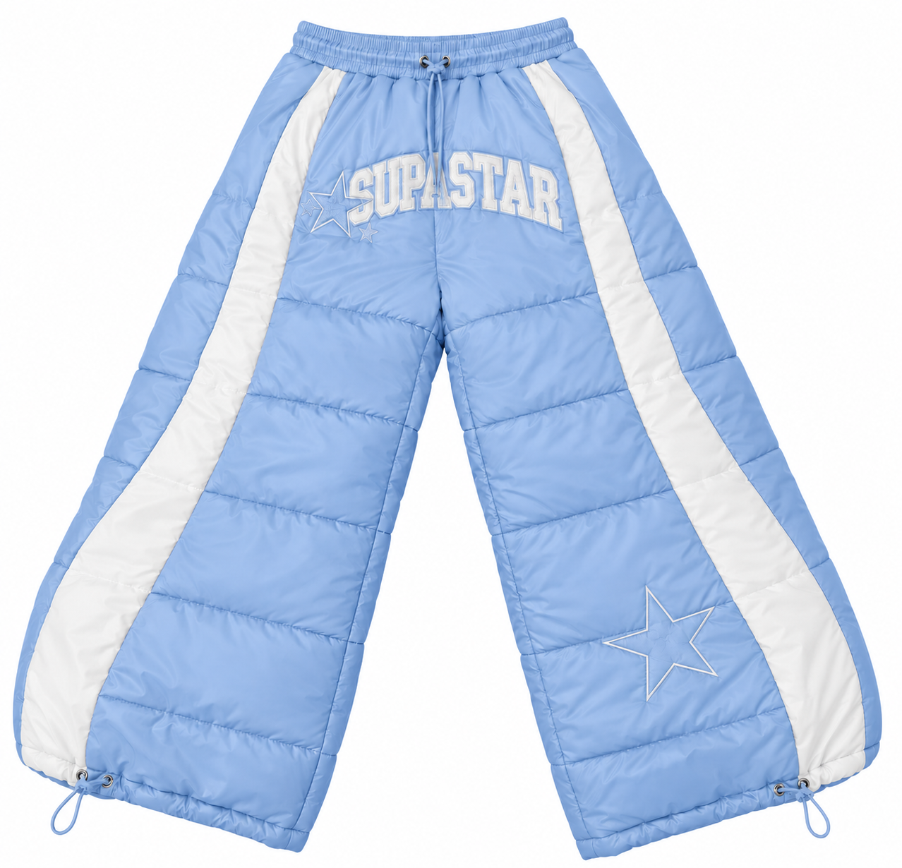 Bubble Pants - Light Blue/White