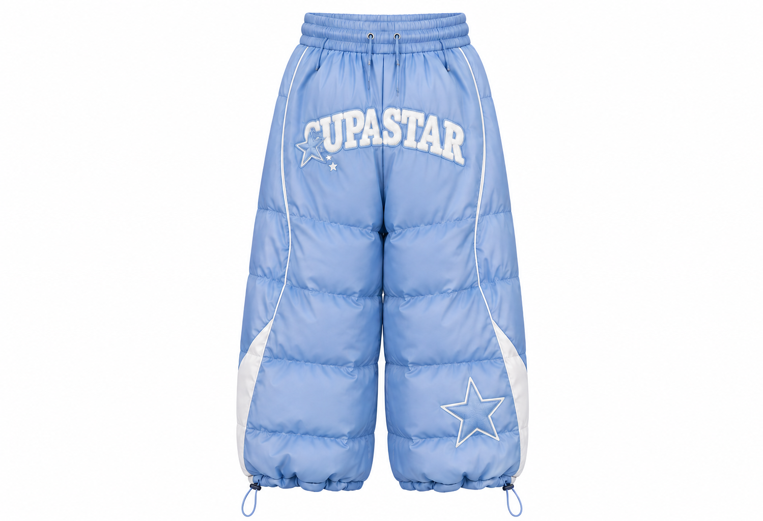 Bubble Pants - Light Blue/White
