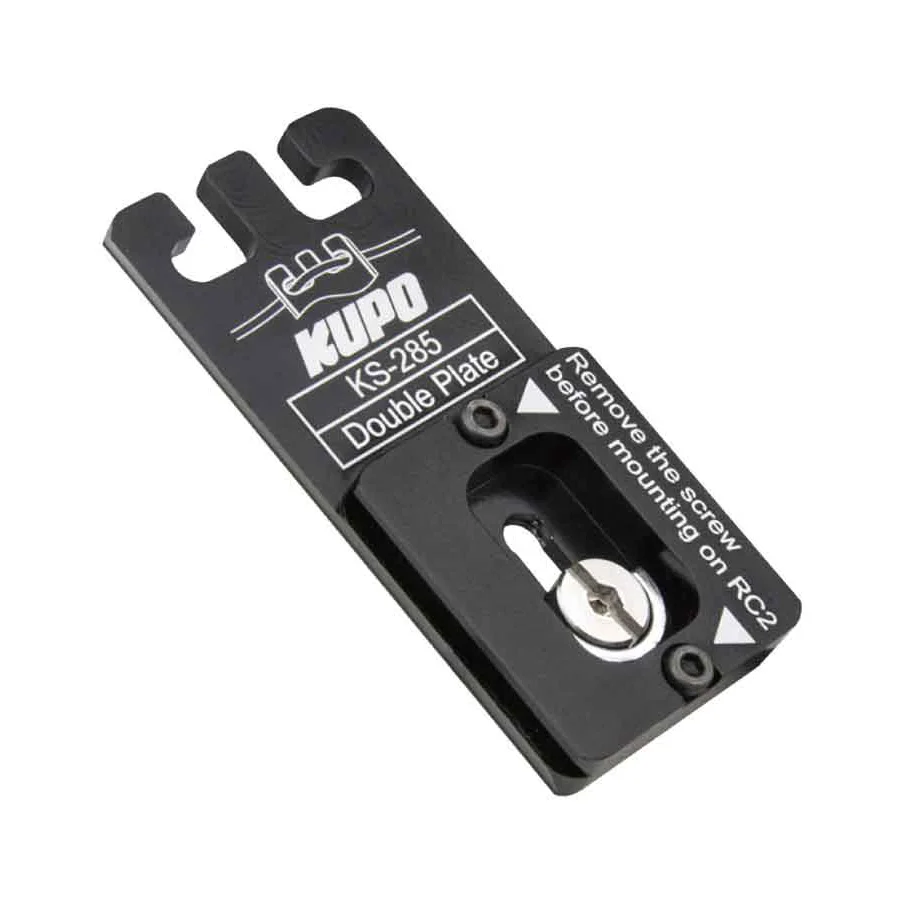 KUPO DOUBLE CAMERA PLATE W/ DATA CABLE ANCHOR PORT FOR RC2 &amp; ARCA-STYLE