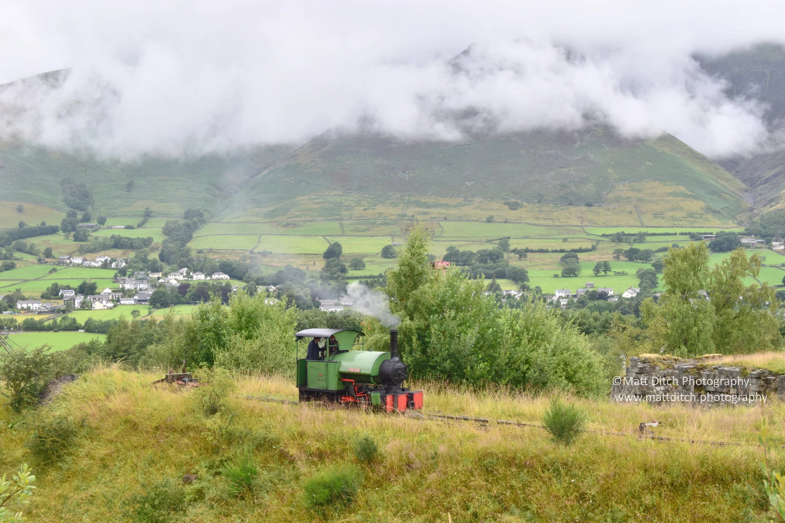  “Sir Tom” on the headshunt behind the engine shed. 