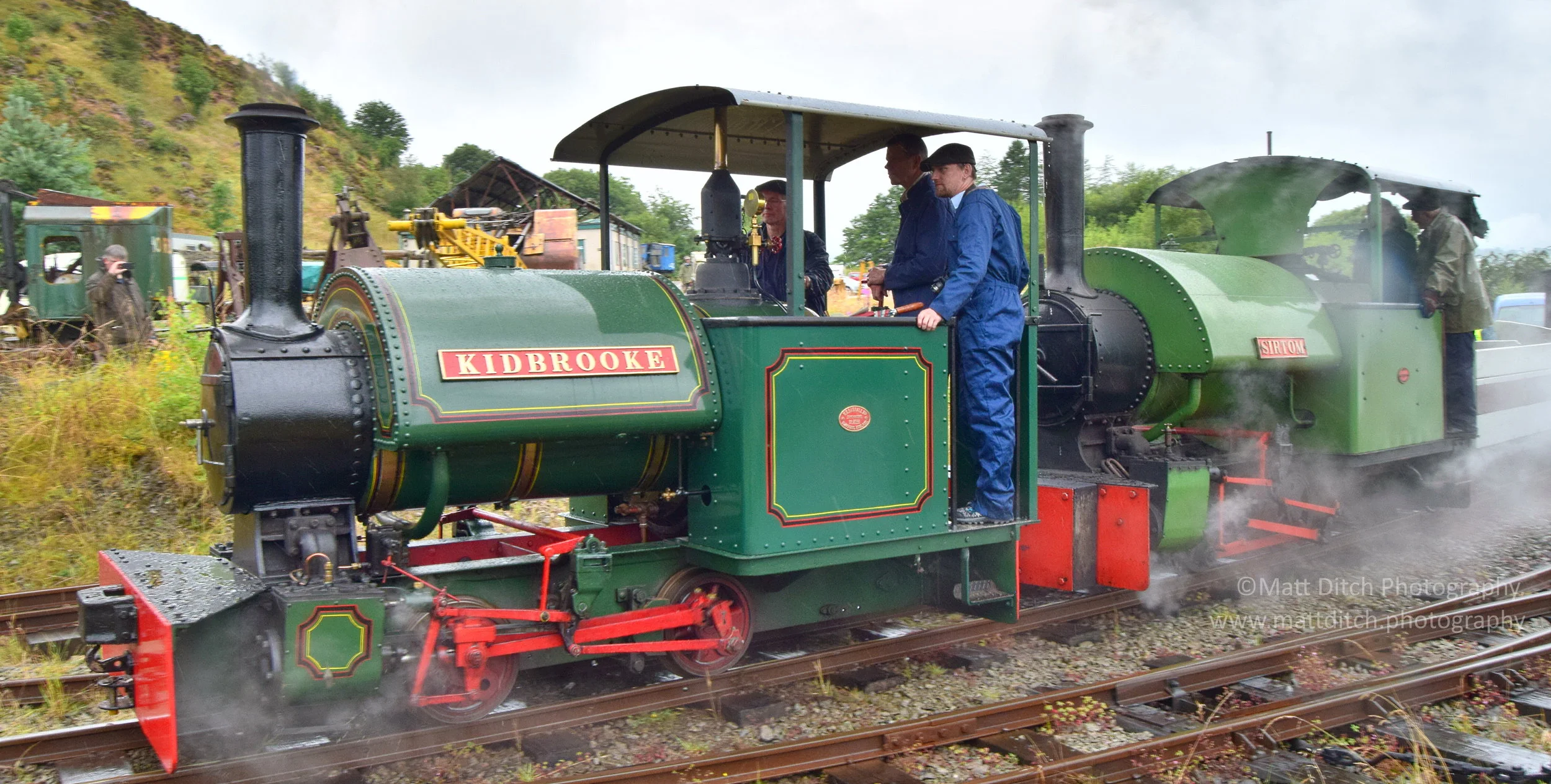  Shortly after the above images were taken the two were pressed into service and hauled a passenger train up the line to the quarry.  