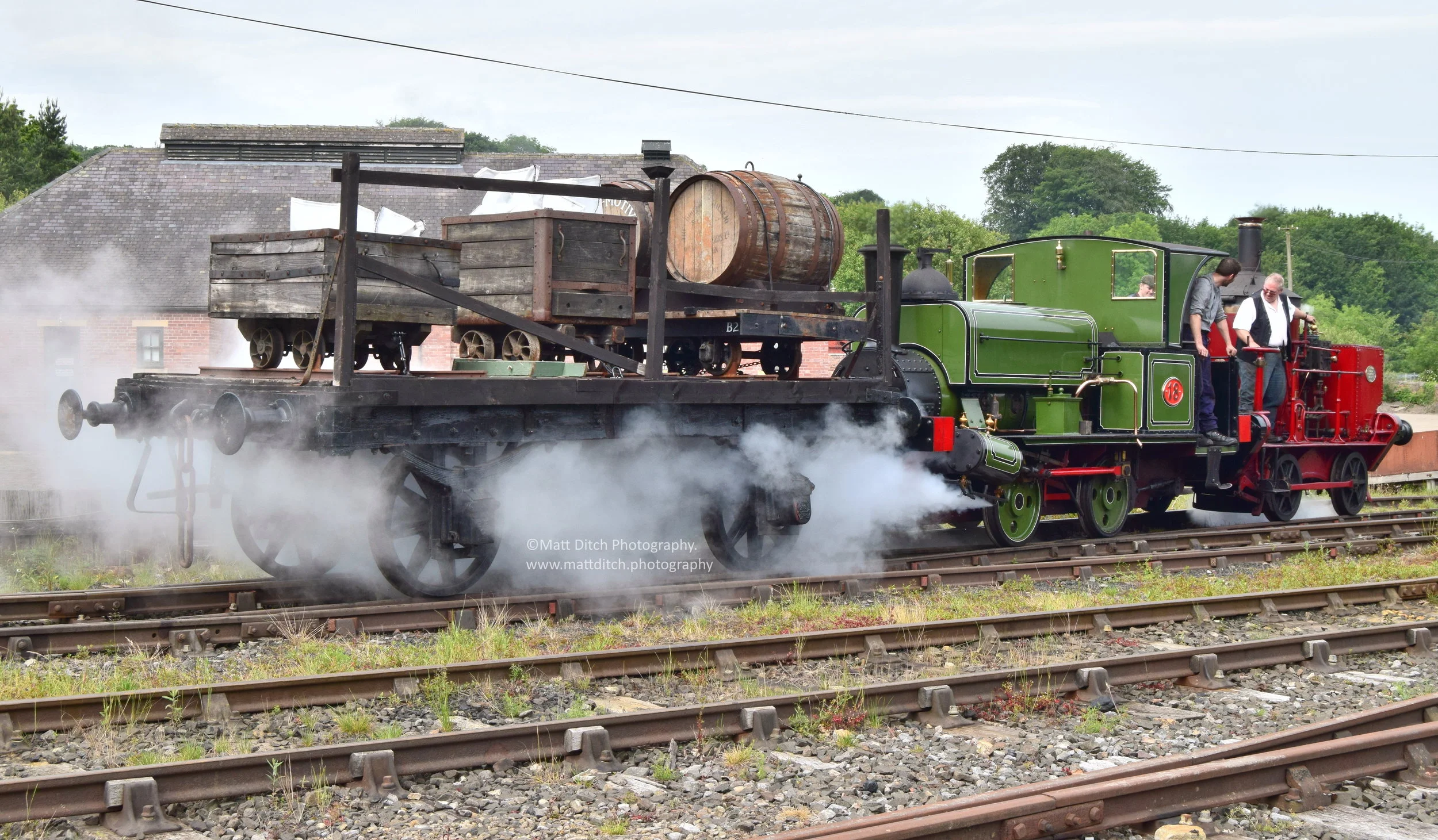  Coffee pot and Lewin double head a short goods train. 