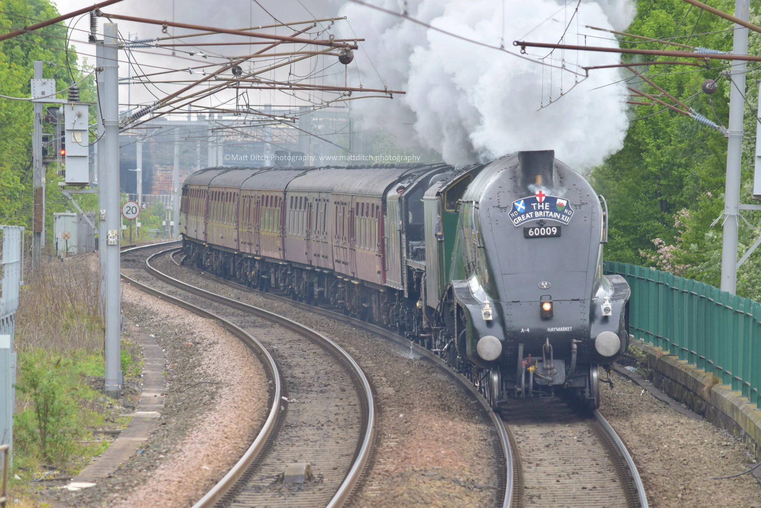  60009 &amp; 44871 leaving for Edinburgh 