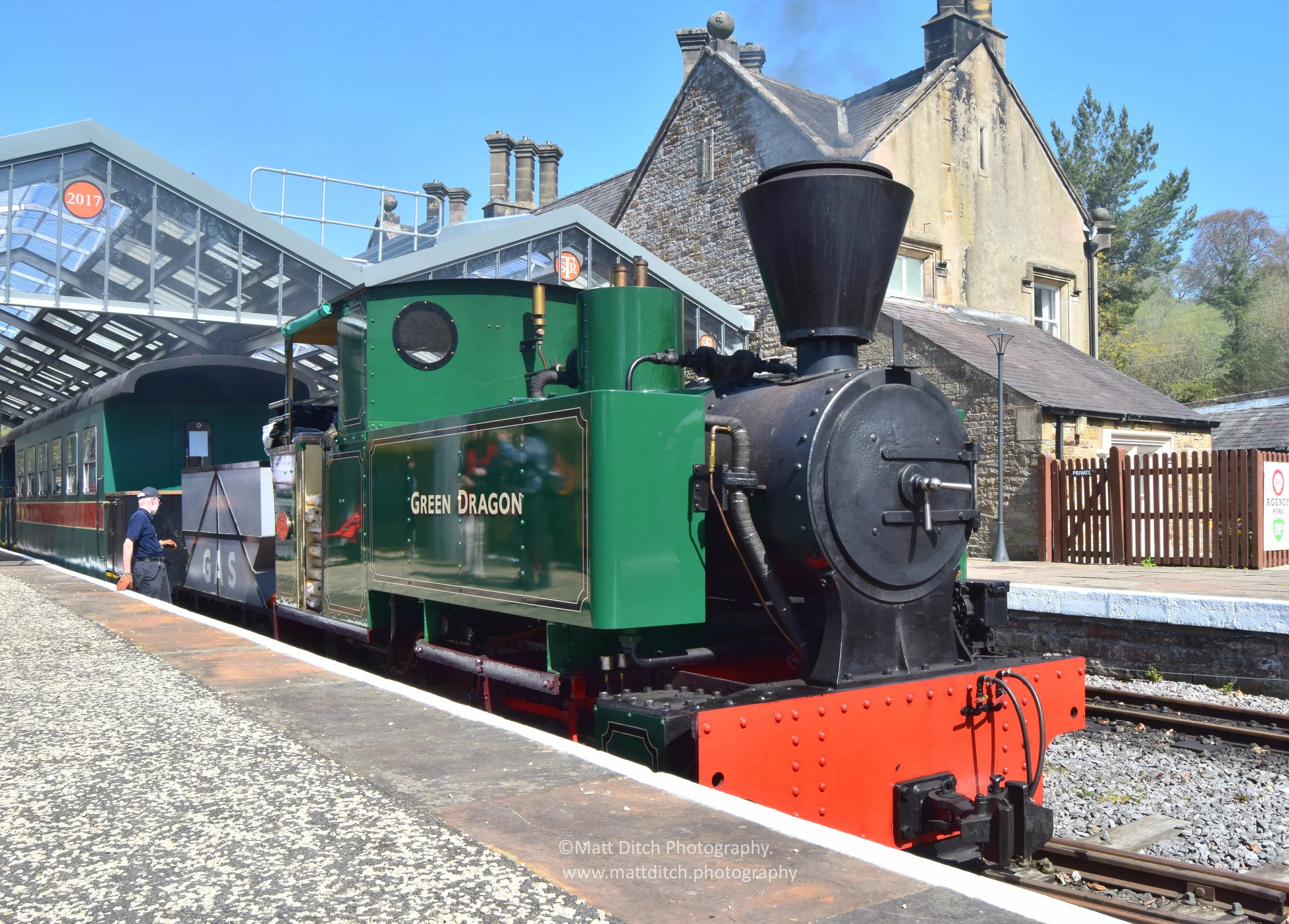  The locomotive a short while later at Alston. 