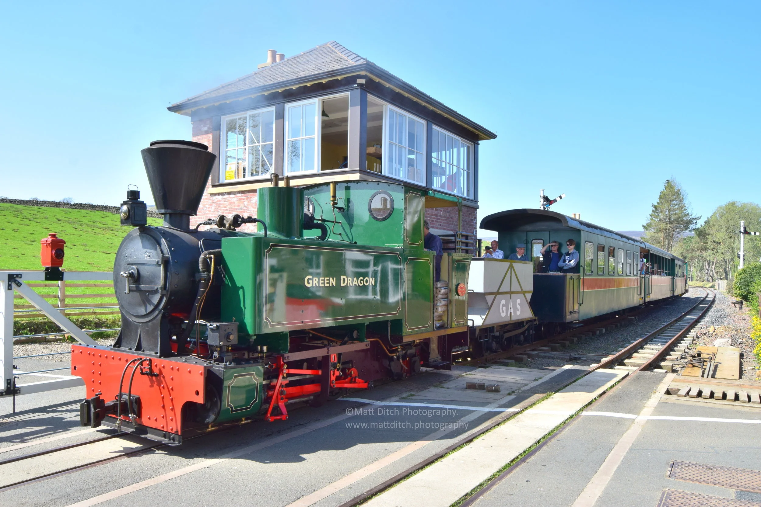  “Green" Dragon” departs Slaggyford with a mid afternoon service for Alston. 