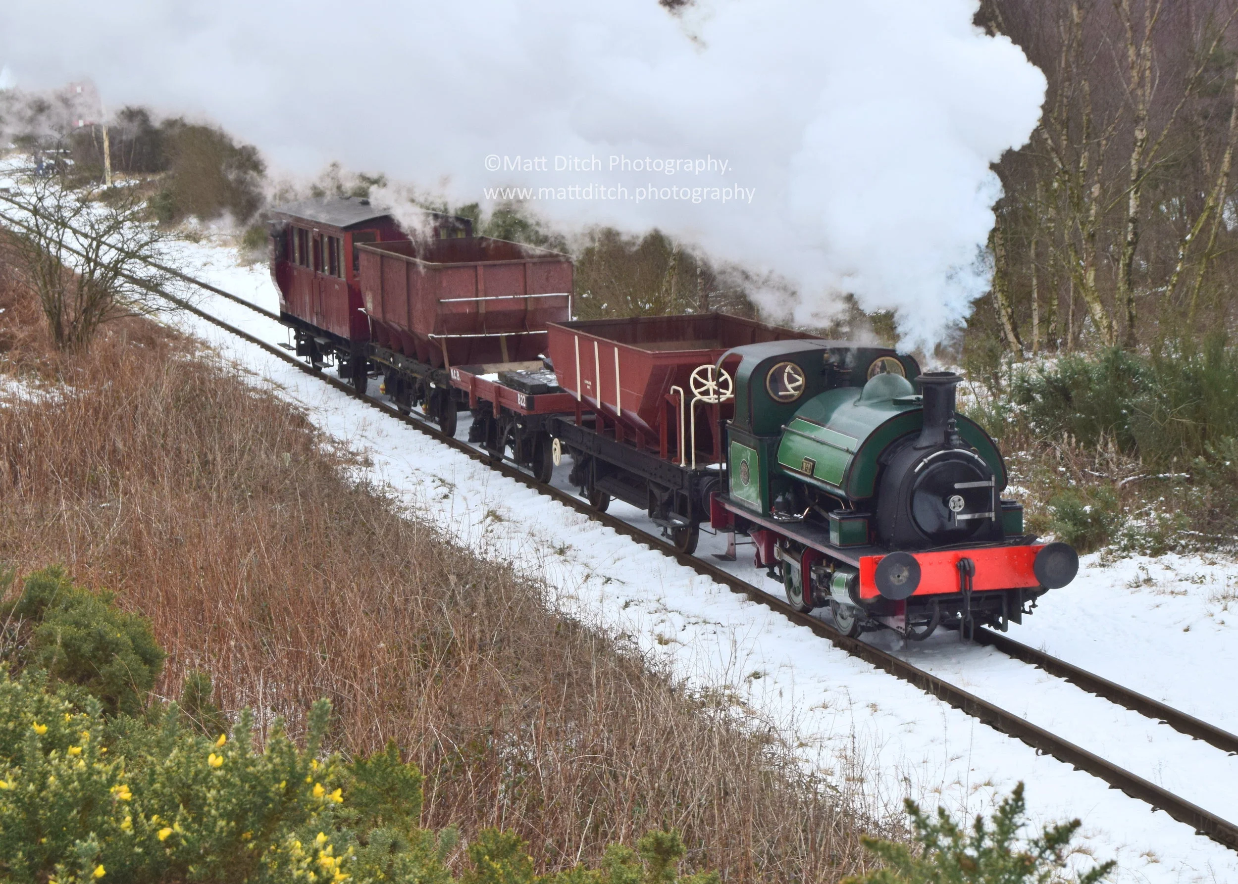  No.2 passes Terrace Junction with a short goods train bound for Sunniside.  