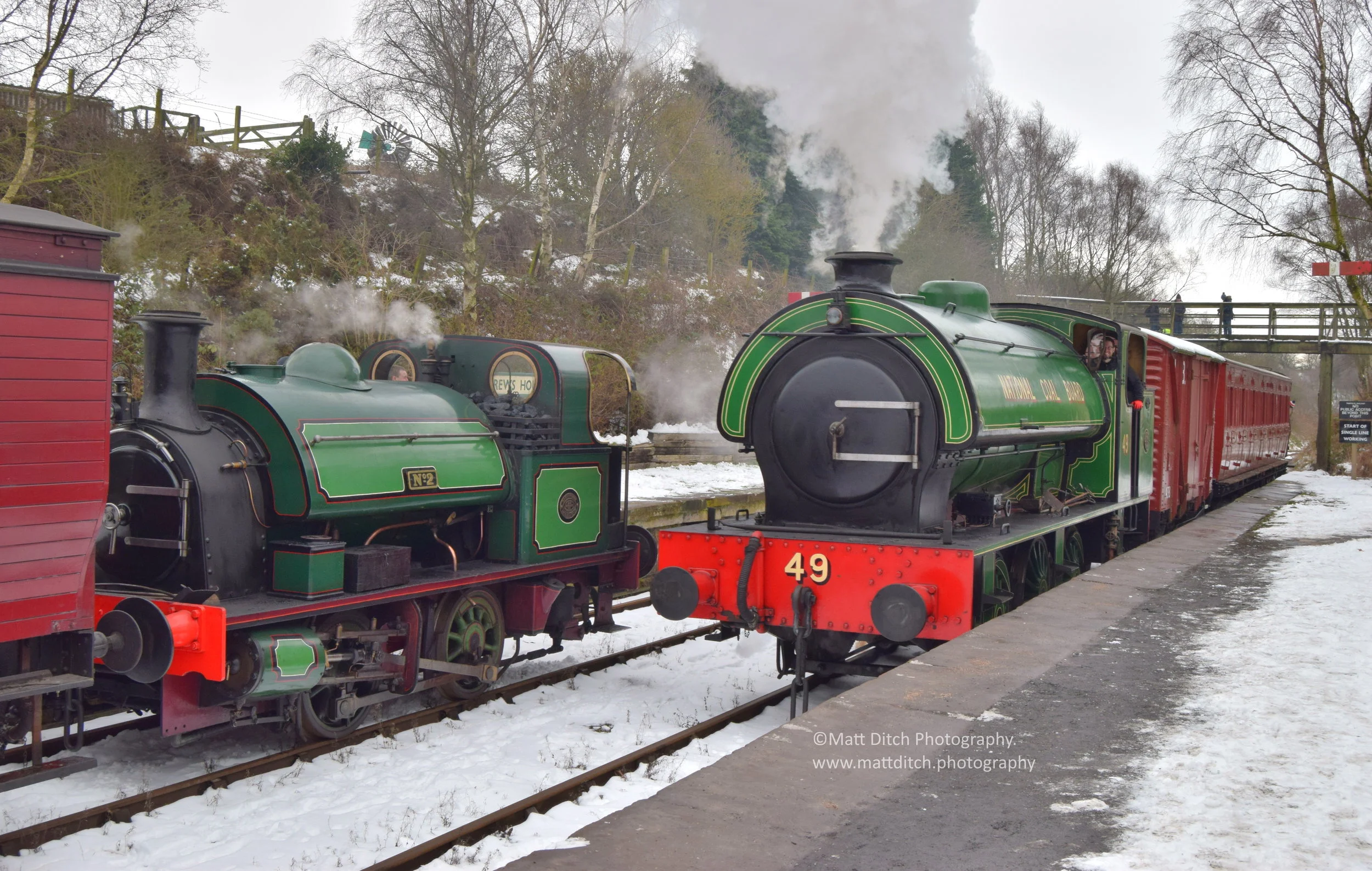  Passing trains at Andrews House. 