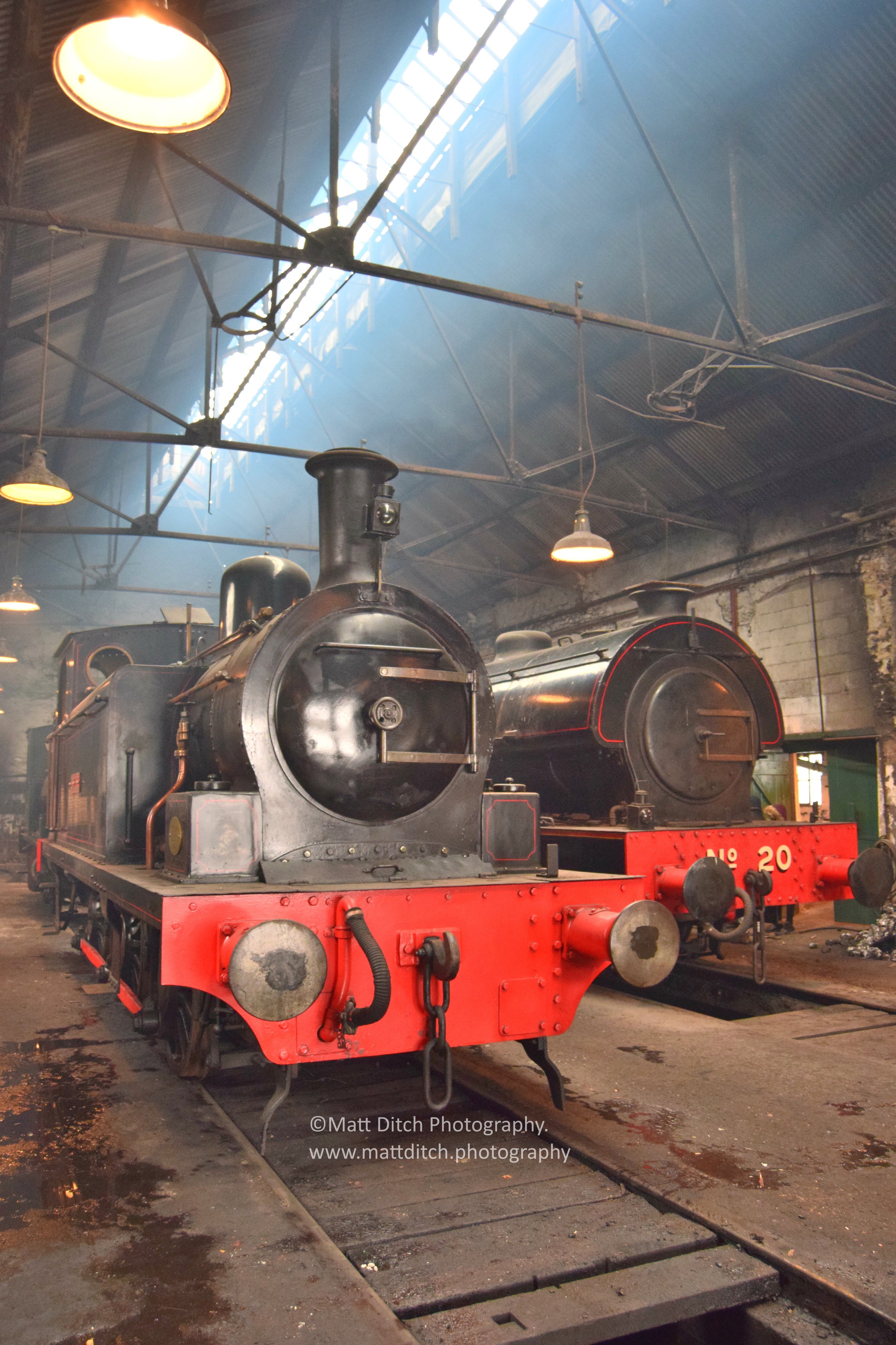  Inside Marley Hill shed with Twizell and Gamma. 