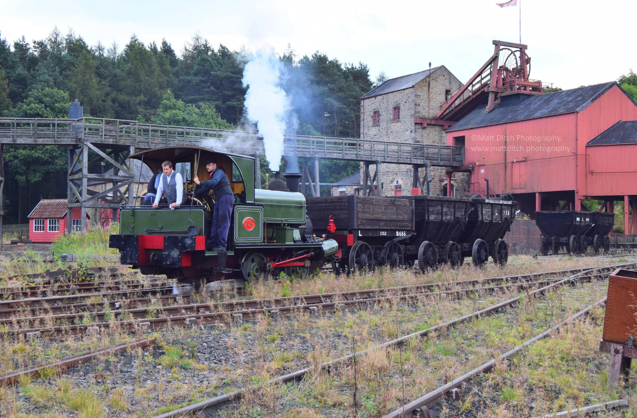  No.18 shunting under the colliery screens. 