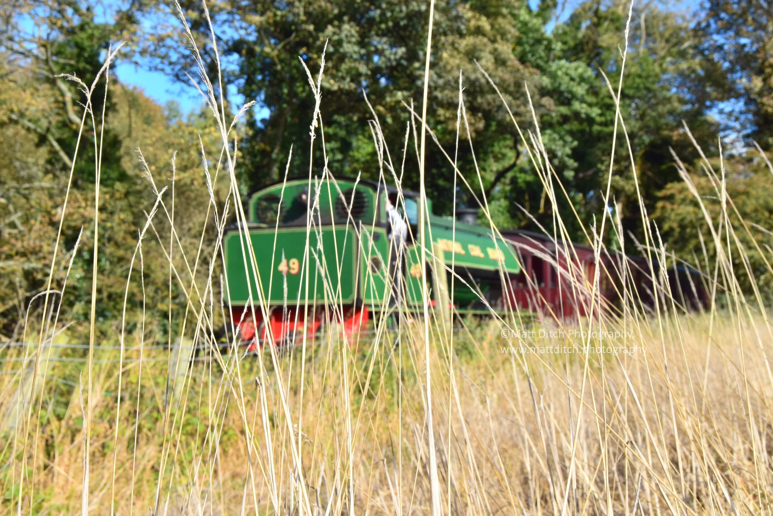  An “Arty” shot of No.49 approaching East Tanfield bunker first. 