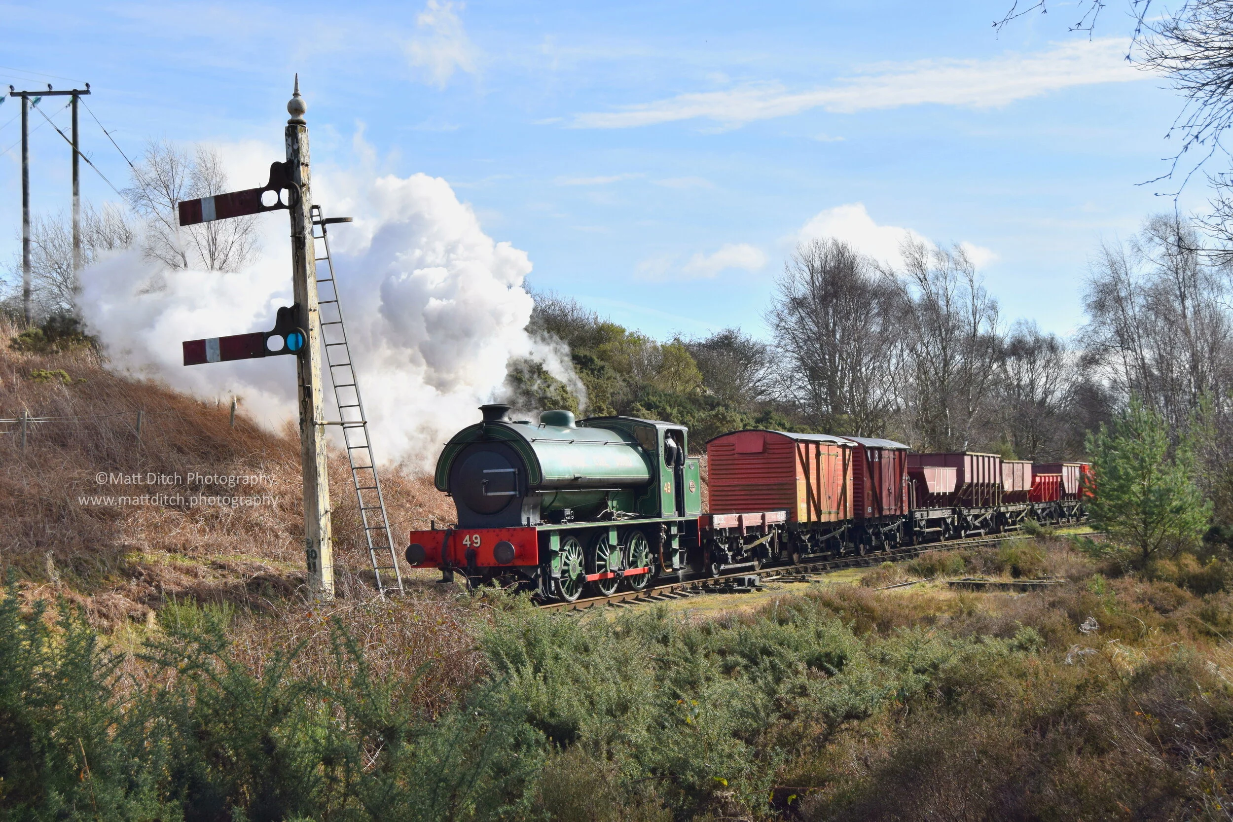 No.49 passing Terrace Junction with the coal train.