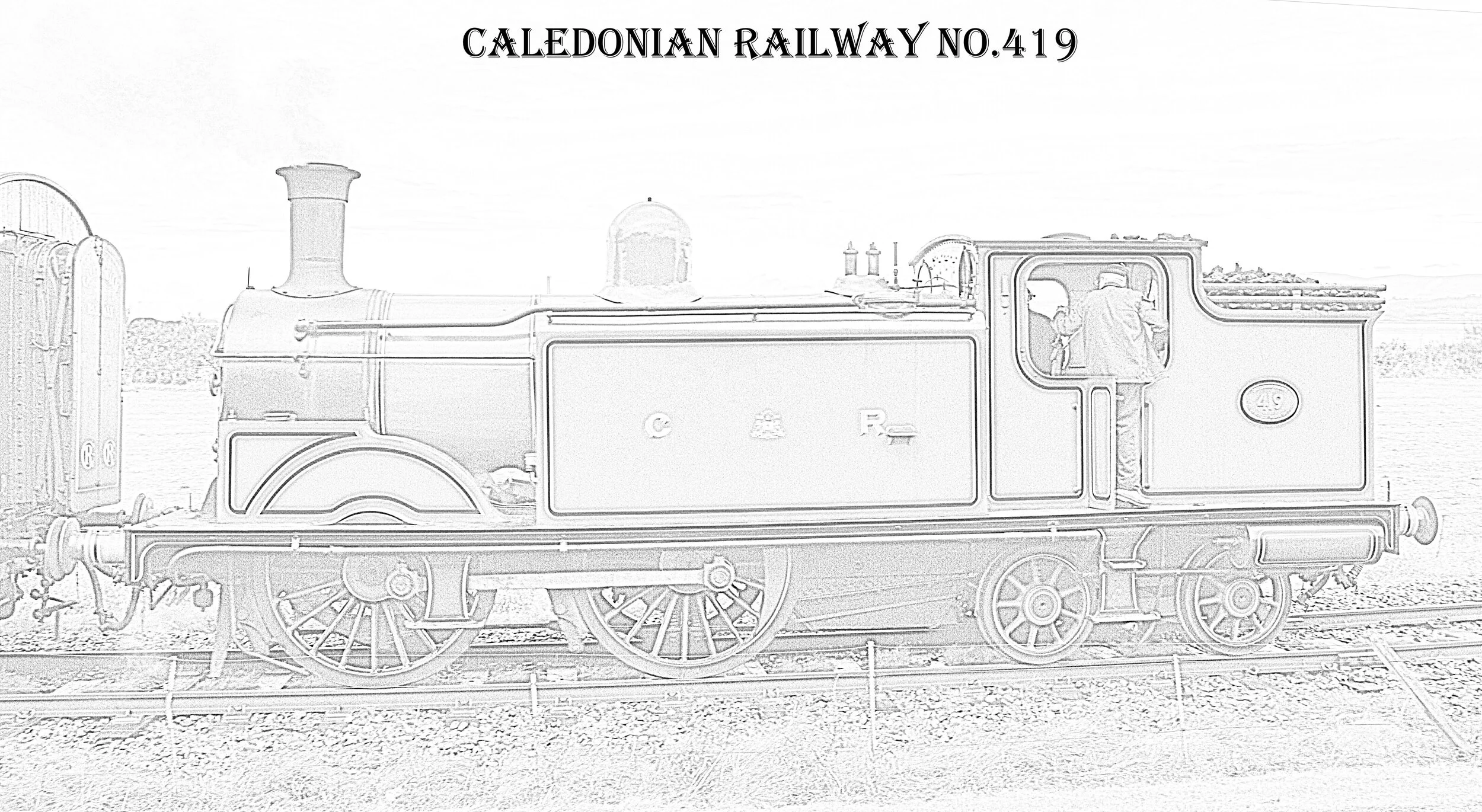 Caledonian Railway No. 419. Colouring Guide >> https://bit.ly/35rZfXZ