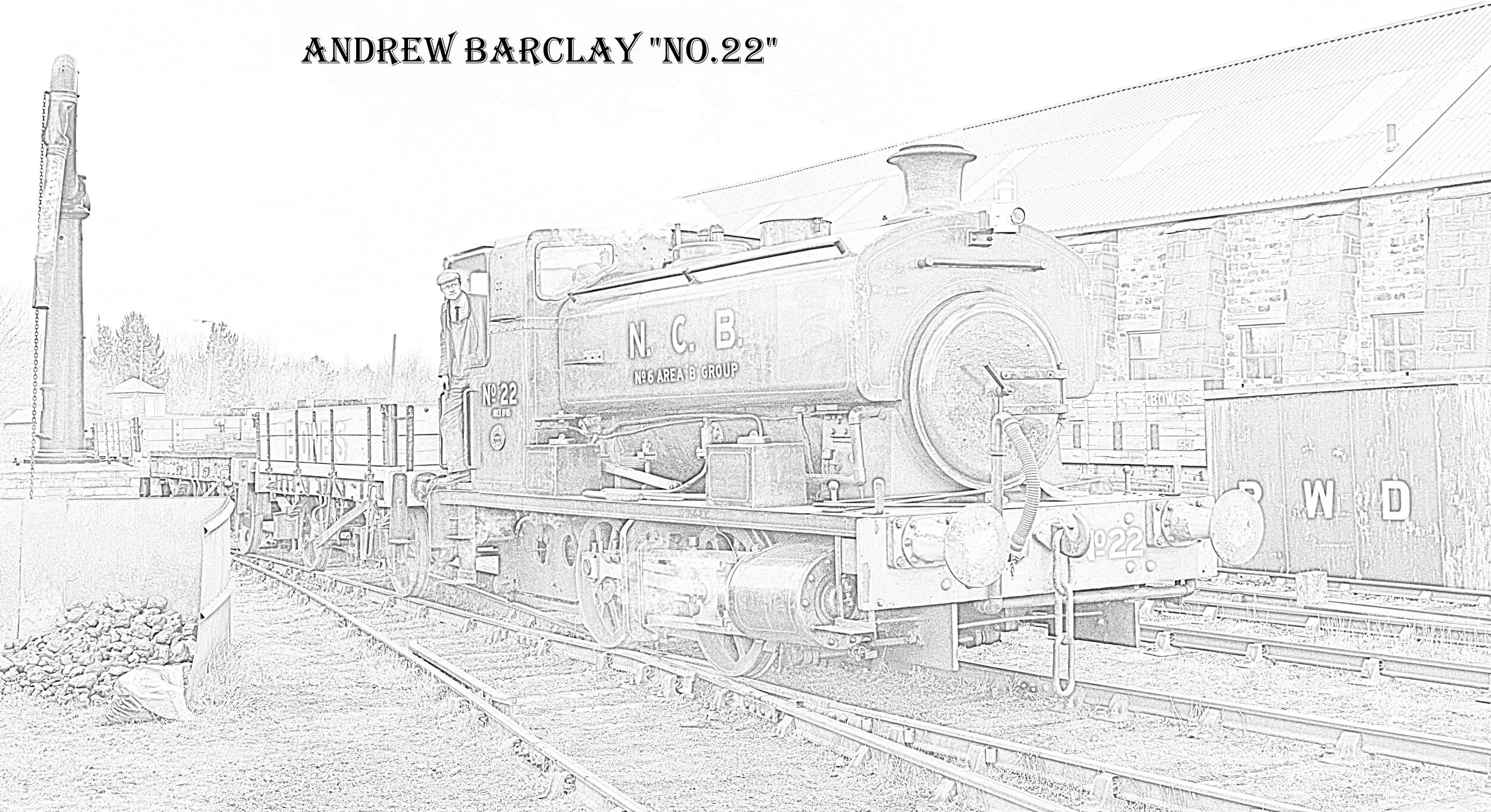 Andrew Barclay "No.22". Link to colouring guide >> https://bit.ly/2yh1Bgg