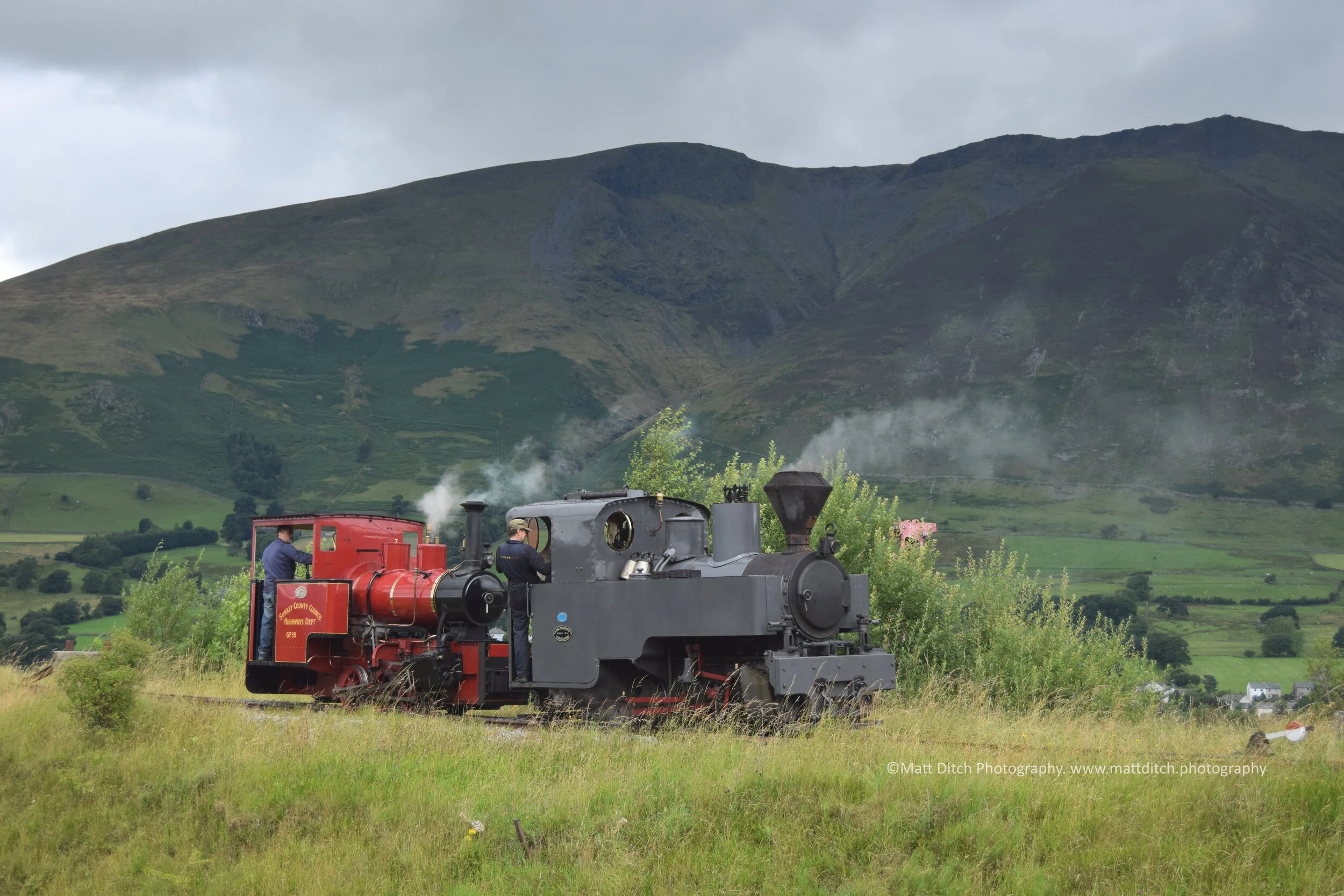 Hudswell Clarke "GP-39" & Kerr Stuart No.3014 on the headshunt. 