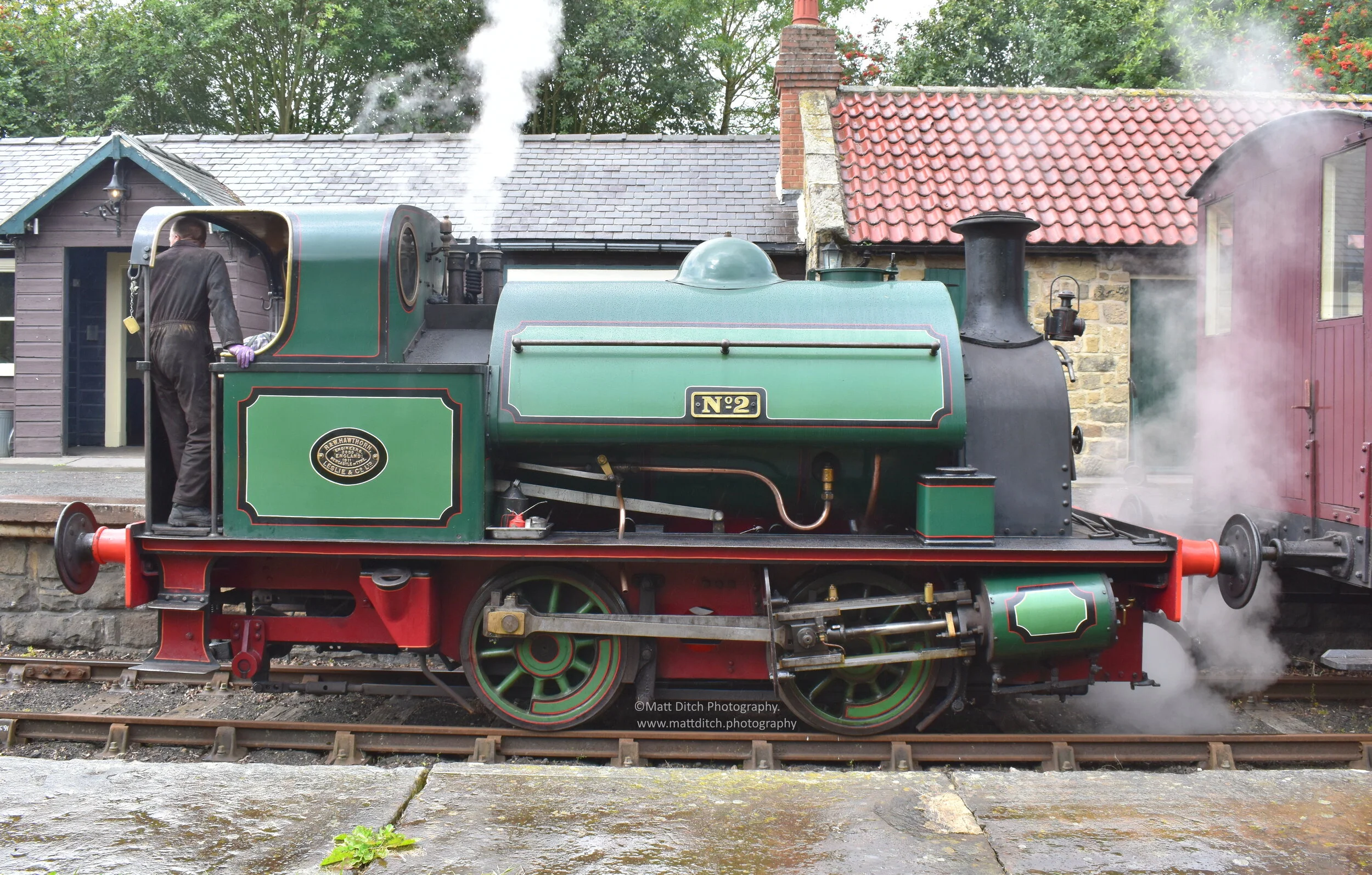 No.2 waiting to depart Andrews House for East Tanfield 
