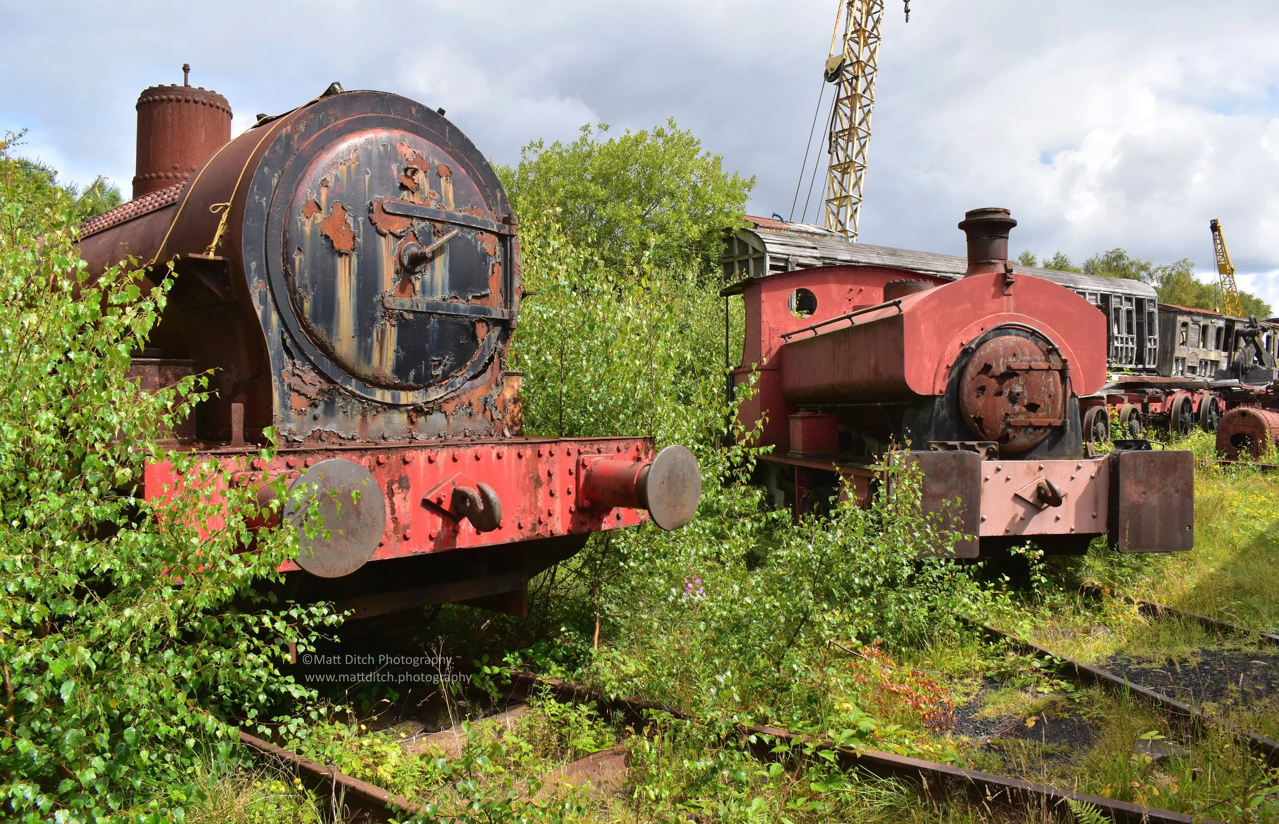 No.44 & "Enterprise" stored in Marley Hill yard.