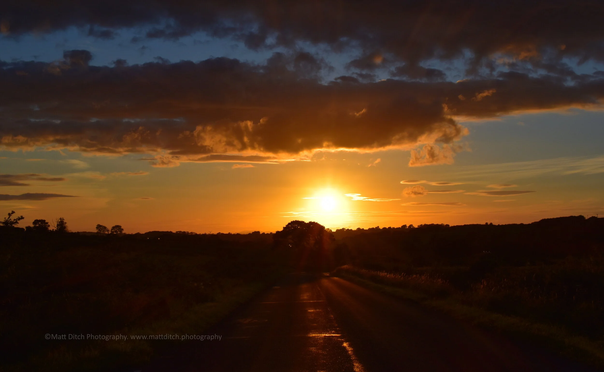 Sun setting over the Solway Firth 