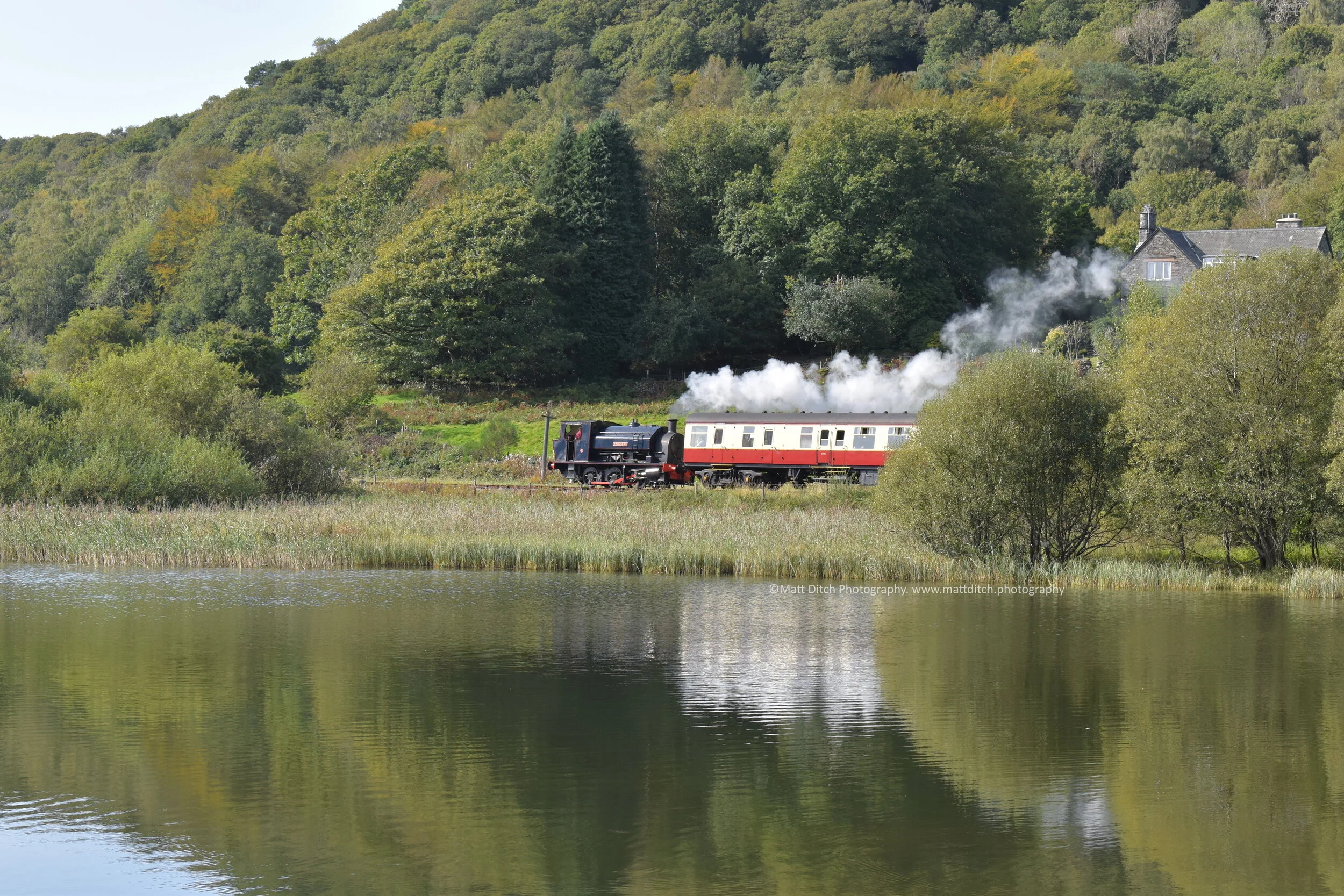Running along the edge of the River Leven, view from Fell foot park.