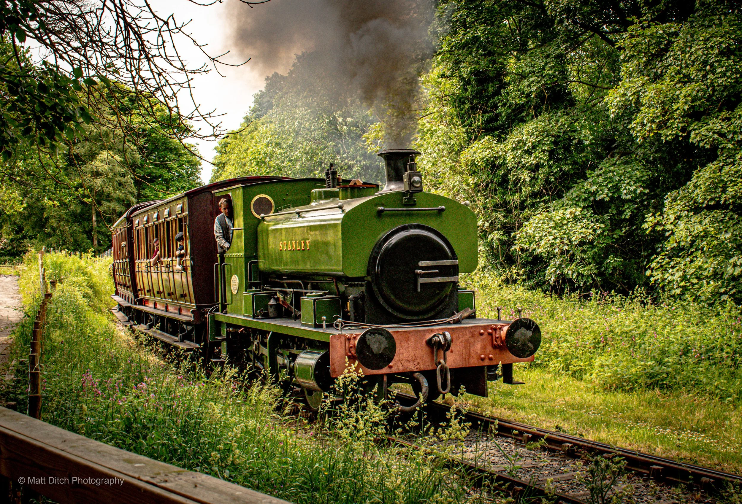 "Stanley" passing the site of Causey West bank haulage engine
