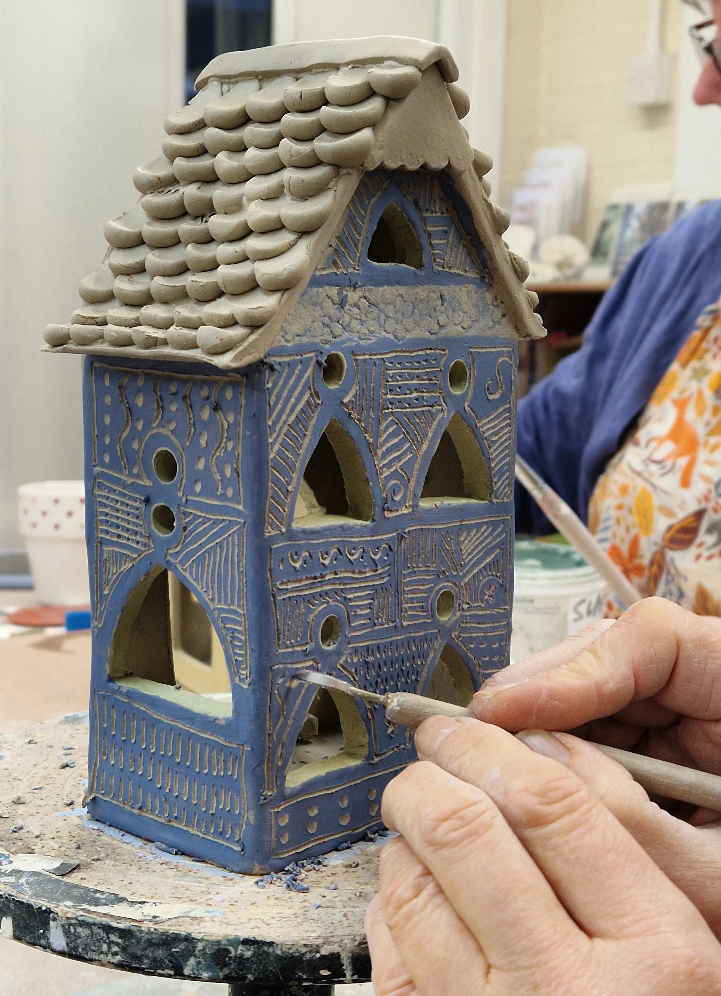 Christmas Clay Lanterns & Tea Light Holders