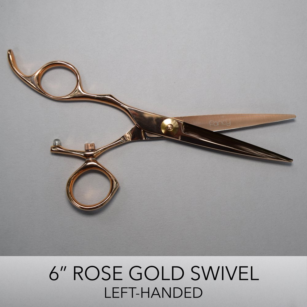 6 Rose Gold Swivel (Left-Handed) — Fancy Hairdressers