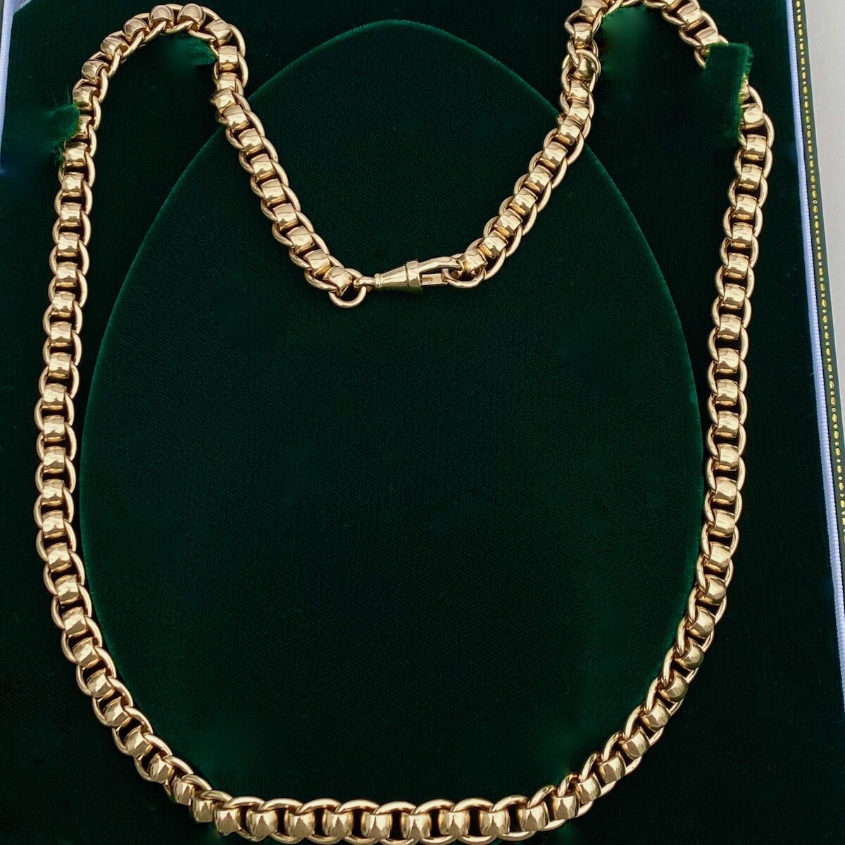 9ct. gold solid Rollerball chain / 119 