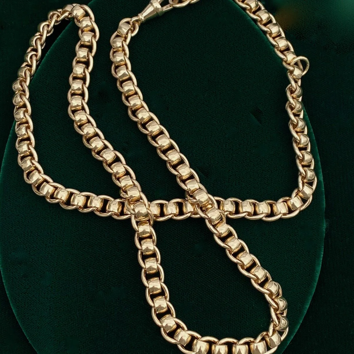 9ct. gold solid Rollerball chain / 119 