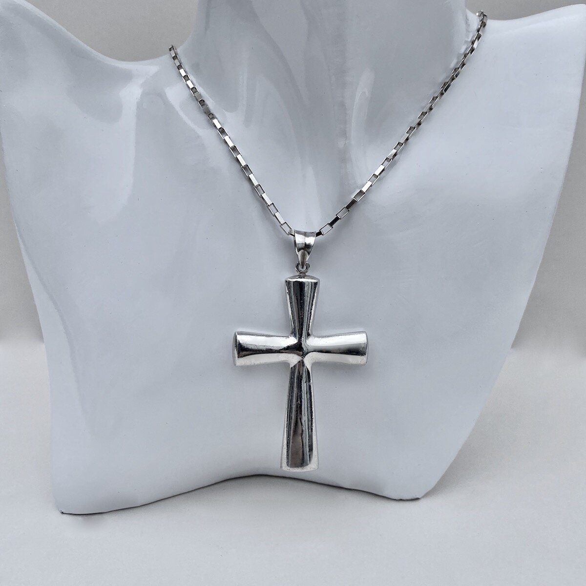 Vintage sterling silver large cross 