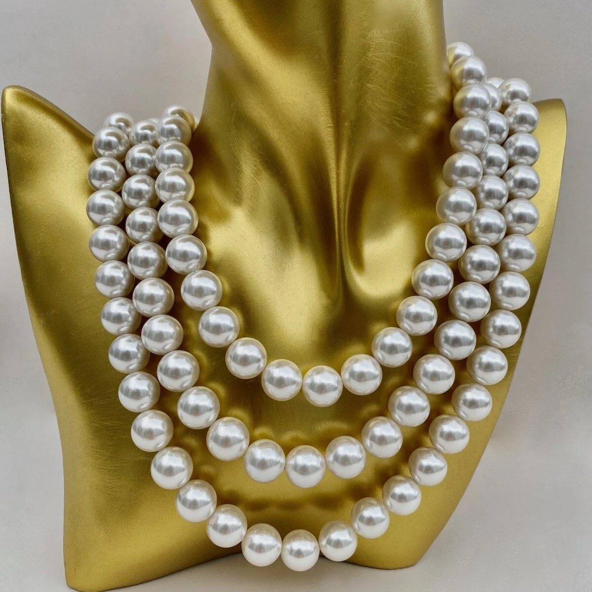 Triple Row South Sea Pearl Necklace 