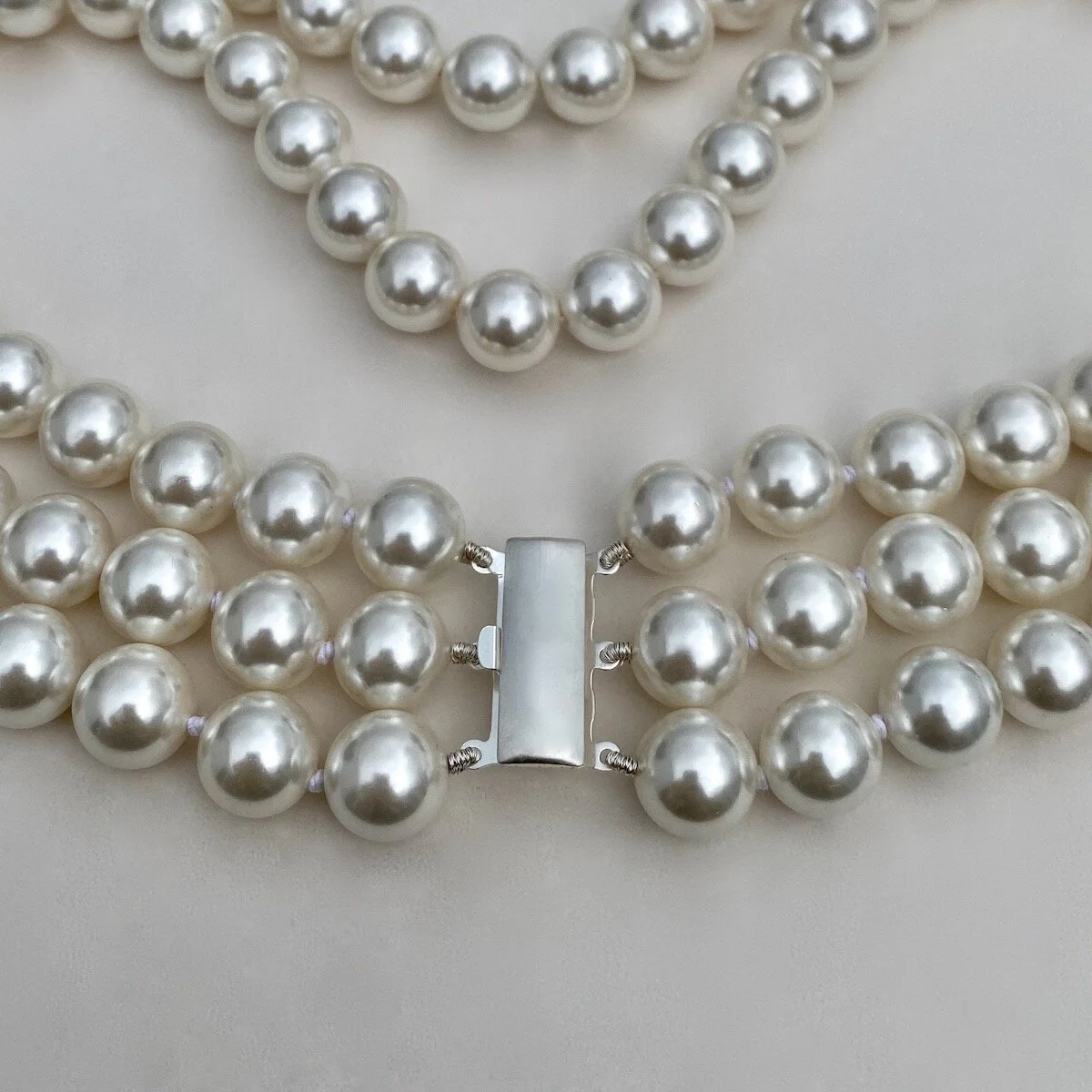Triple Row South Sea Pearl Necklace 