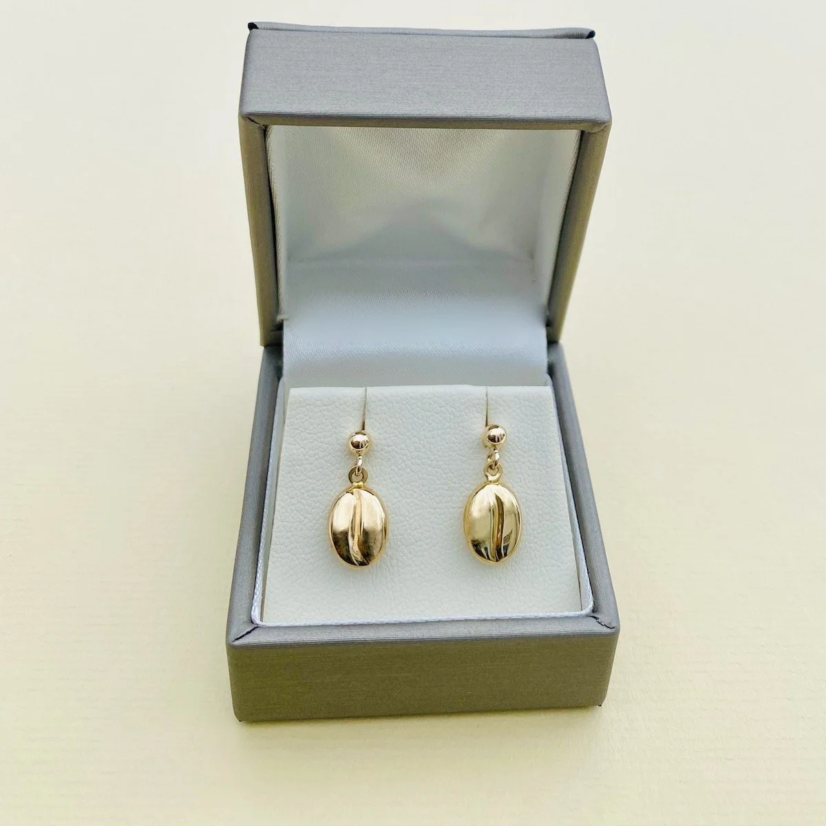 9ct. Gold Coffee Bean Earrings. — JG 