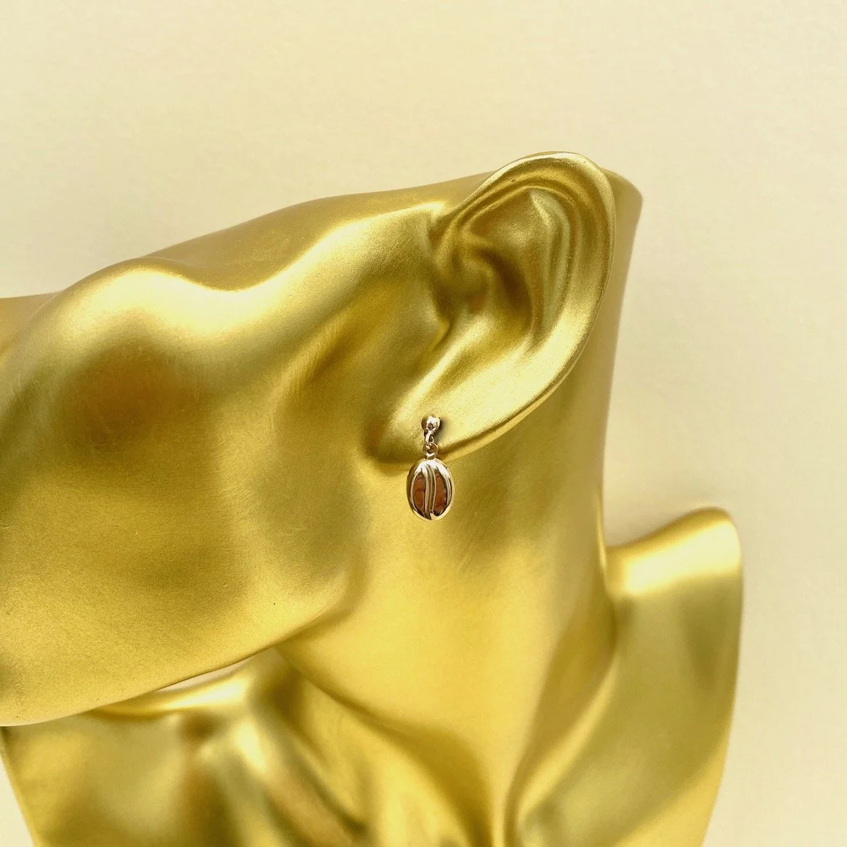 9ct. Gold Coffee Bean Earrings. — JG 