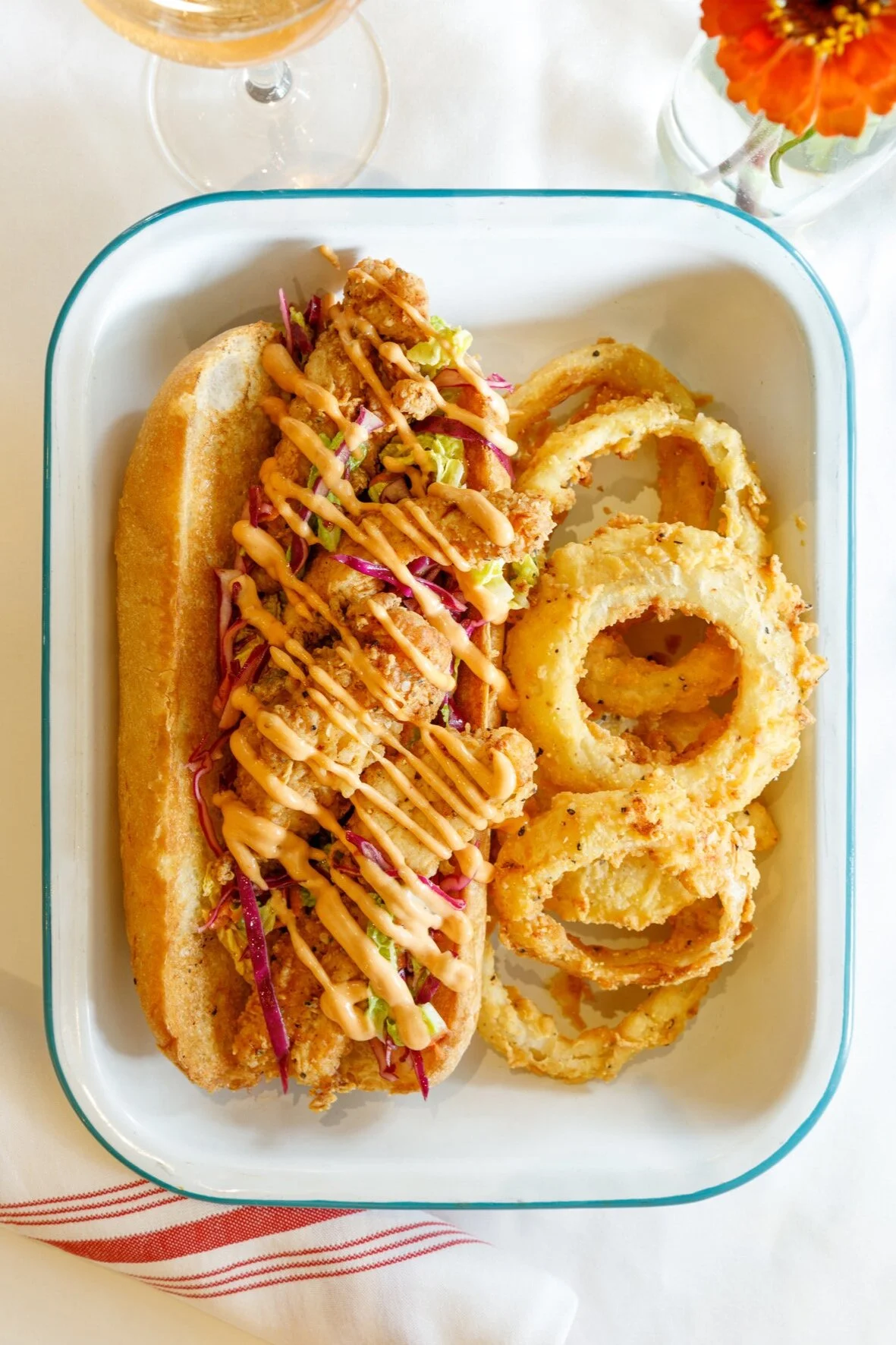 fried chicken po' boy