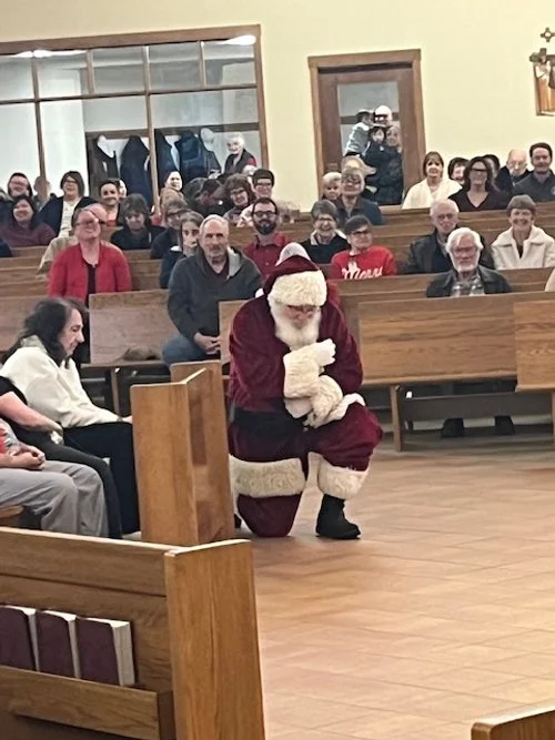 Santa visits St Pius X