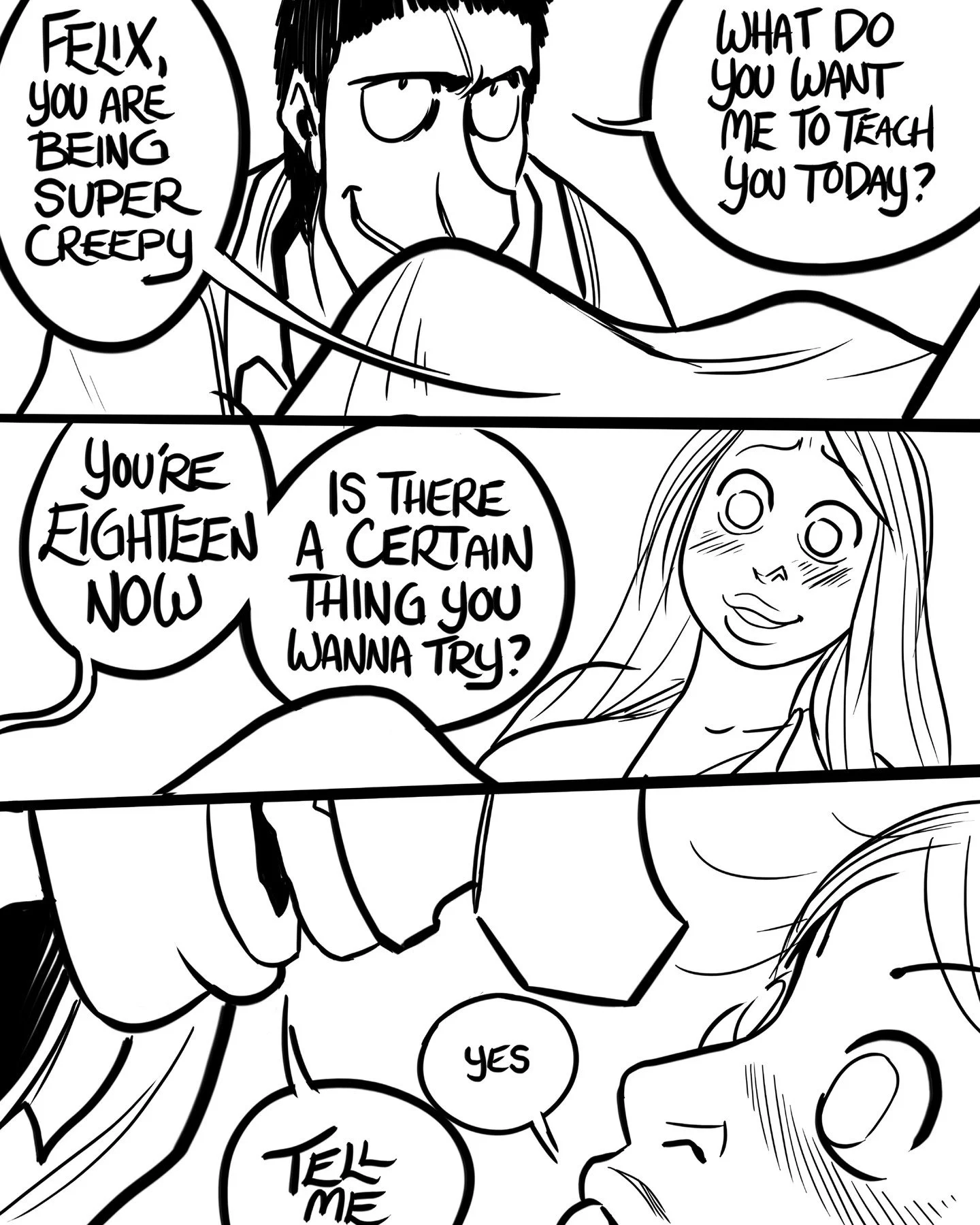 NEPHILIM : Page 075
New pages Monday - Friday until completion.
.
.
.
I warned y&rsquo;all. I did warn you!
.
#comic #comics #comicart #fyp #illustration #webcomic #igcomic #cartoon #instacomic #graphicnovel #oc #darkart #1977 #nephilim #artistsofins