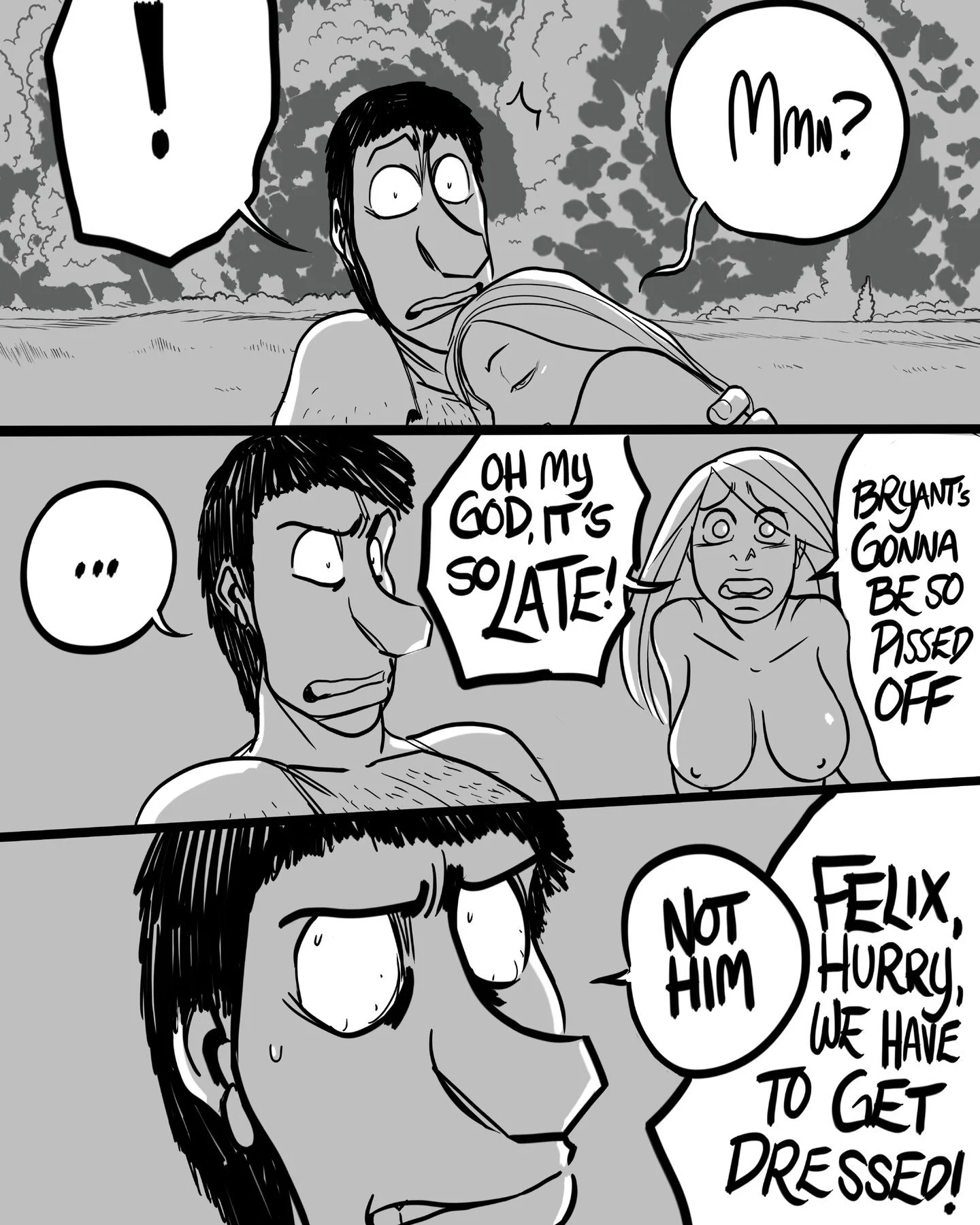 NEPHILIM : Page 082
New pages Monday - Friday until completion.
.
.
.
Back awake. Don&rsquo;t flag because of the breasts!
.
#comic #comics #comicart #fyp #illustration #webcomic #igcomic #cartoon #instacomic #graphicnovel #oc #darkart #1977 #nephili