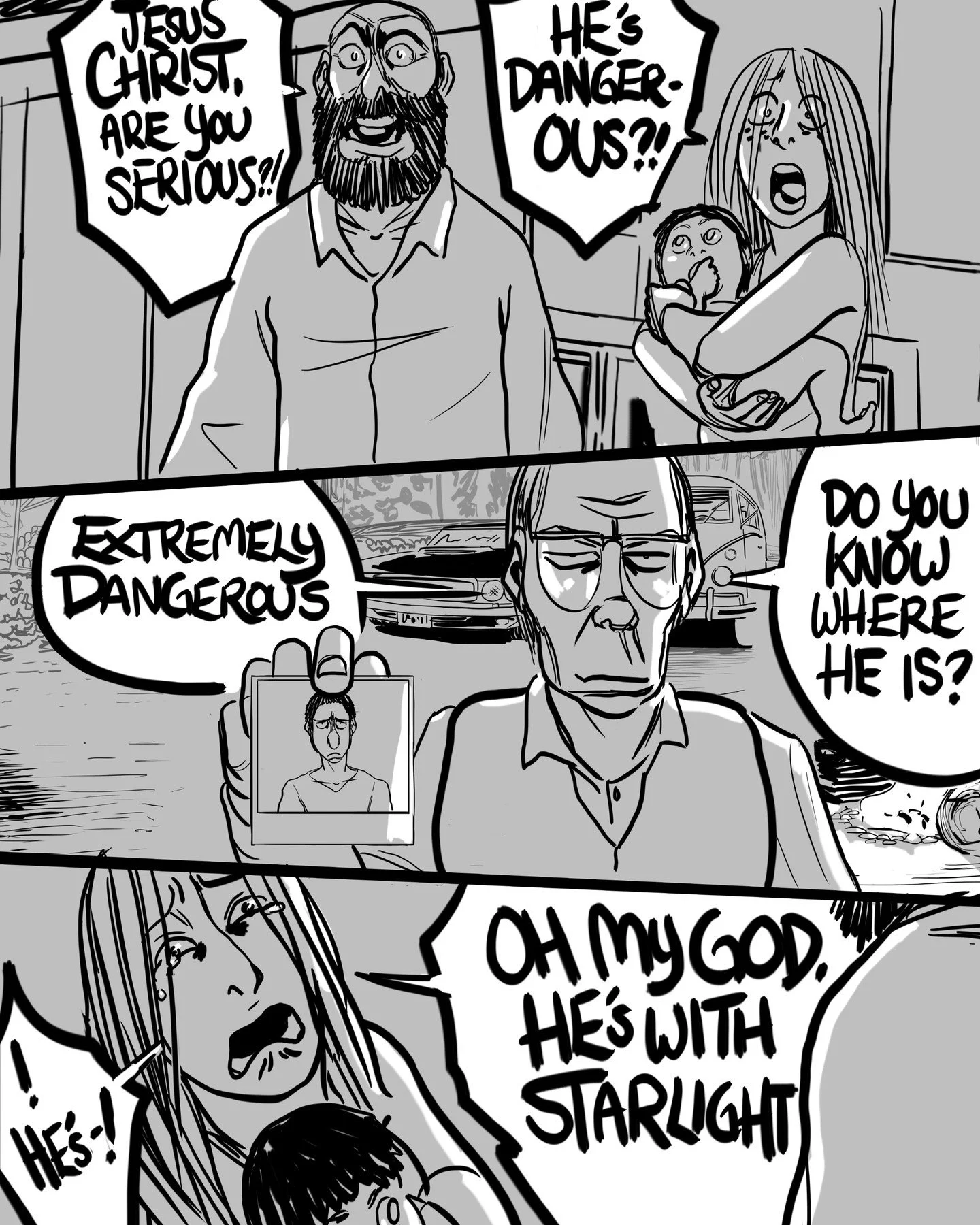 NEPHILIM : Page 083
New pages Monday - Friday until completion.
.
.
.
Looks like Barnes has found his man - almost.
.
#comic #comics #comicart #fyp #illustration #webcomic #igcomic #cartoon #instacomic #graphicnovel #oc #darkart #1977 #nephilim #arti