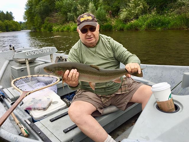 It&rsquo;s always a very special day, when I get to take my Dad out fly fishing on my boat, as he took me out on his boats a thousand or so days when I was younger.  And it&rsquo;s even better when he lands a great steelhead and I swing up a Springer