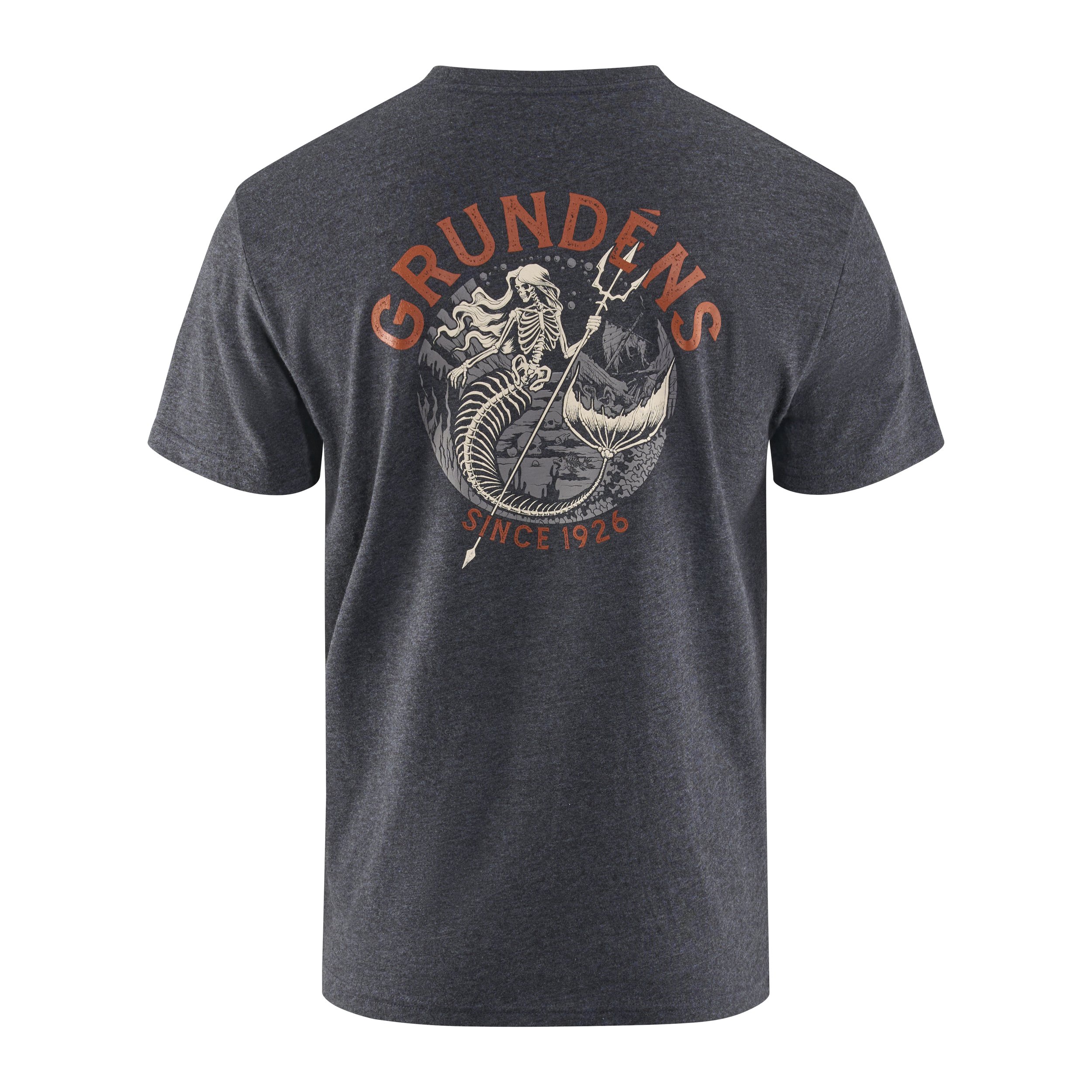 Grundens Dead Reckoning Tee Shirt - Heather Charcoal