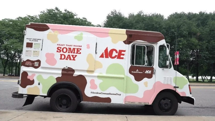  Everyone has a room they plan to paint “Someday.” So we made “Some Day” a national holiday and got headlines by giving out paint-flavored ice cream, like French White 1093, Cocoa Brown 2101-20, Icy Moon Drops 2056-70 and more. We called it, Ace Ice 