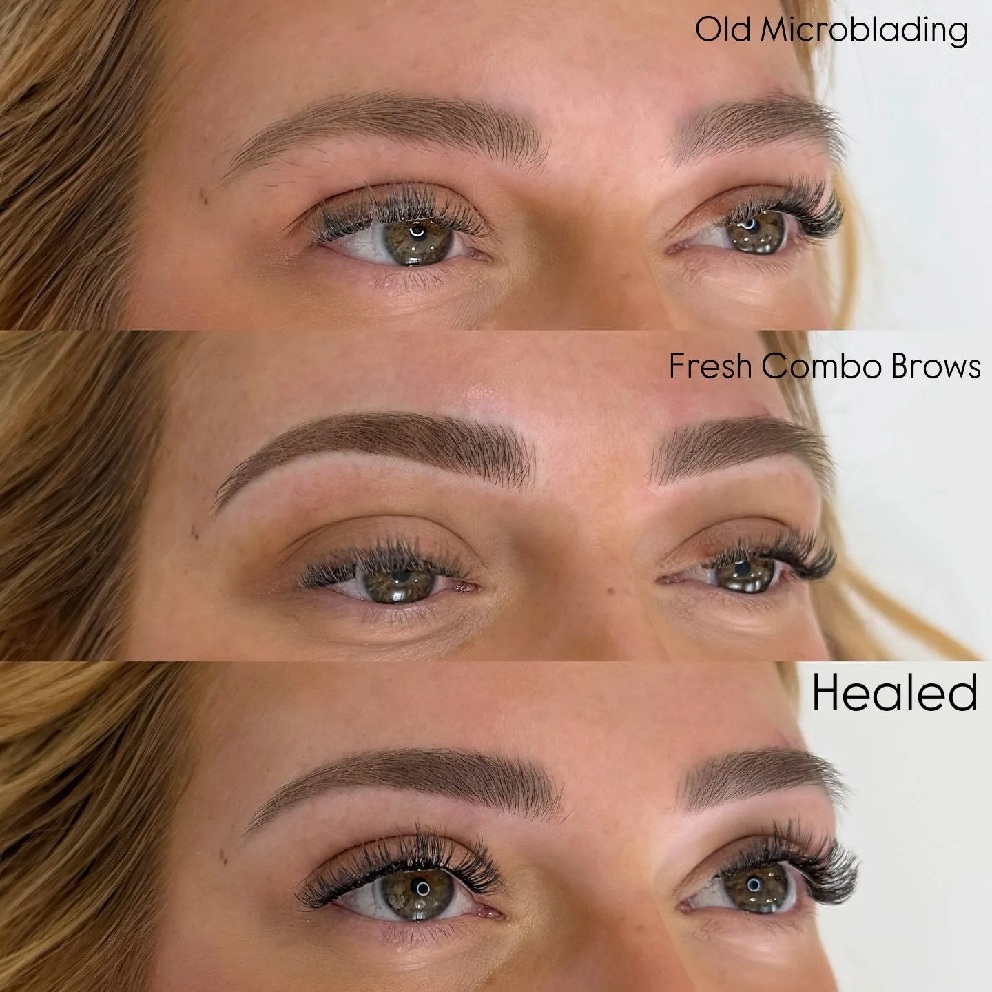What an improvement! I almost felt like we made a small difference until I put the photos side by side, thank god for pictures to remind me I&rsquo;m a decent artist lol
My client came to me with old ashy blurred microblading done by another artist. 