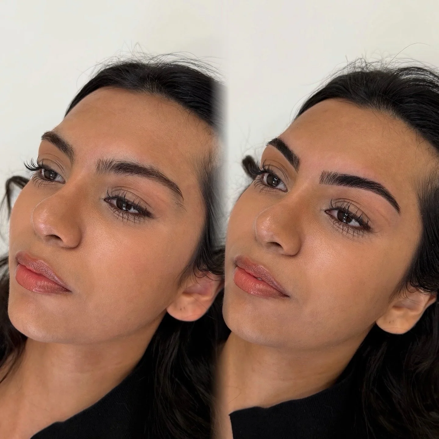 This gorgeous bride-to-be showed me an inspo pic of a slim, sleek, lifted brow so I got to work chiseling her dream brows for the special day 💍 We did a modest lamination, tint, and wax. 

✨roseville california brow artist specializing in natural pm