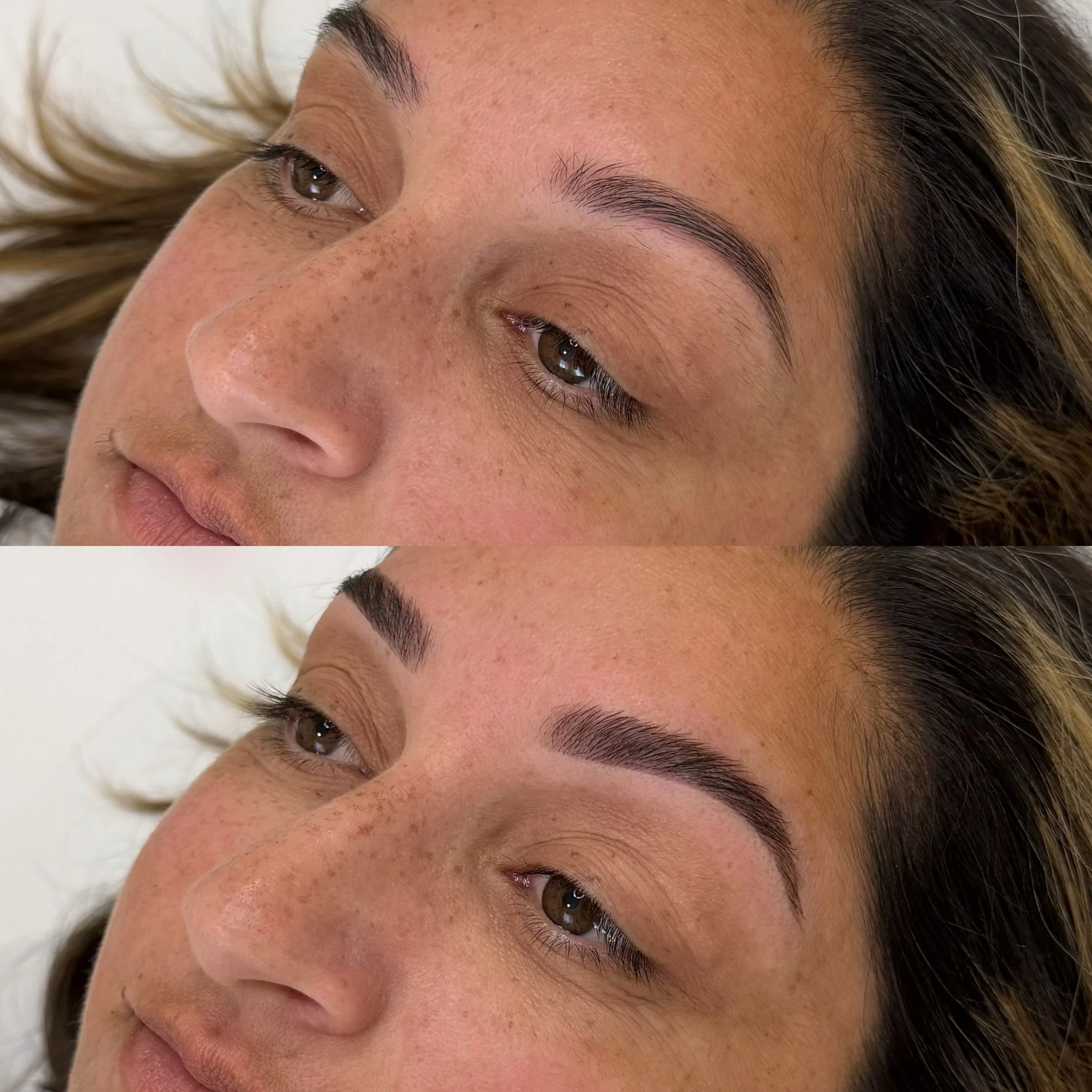The power of a brow lami/tint/wax + lip wax, can&rsquo;t forget the lip ladies! Now getting ready on her vacation will be a breeze ☀️🌊

✨roseville california brow artist specializing in natural pmu, waxing, lamination, and tint. now offering korean 