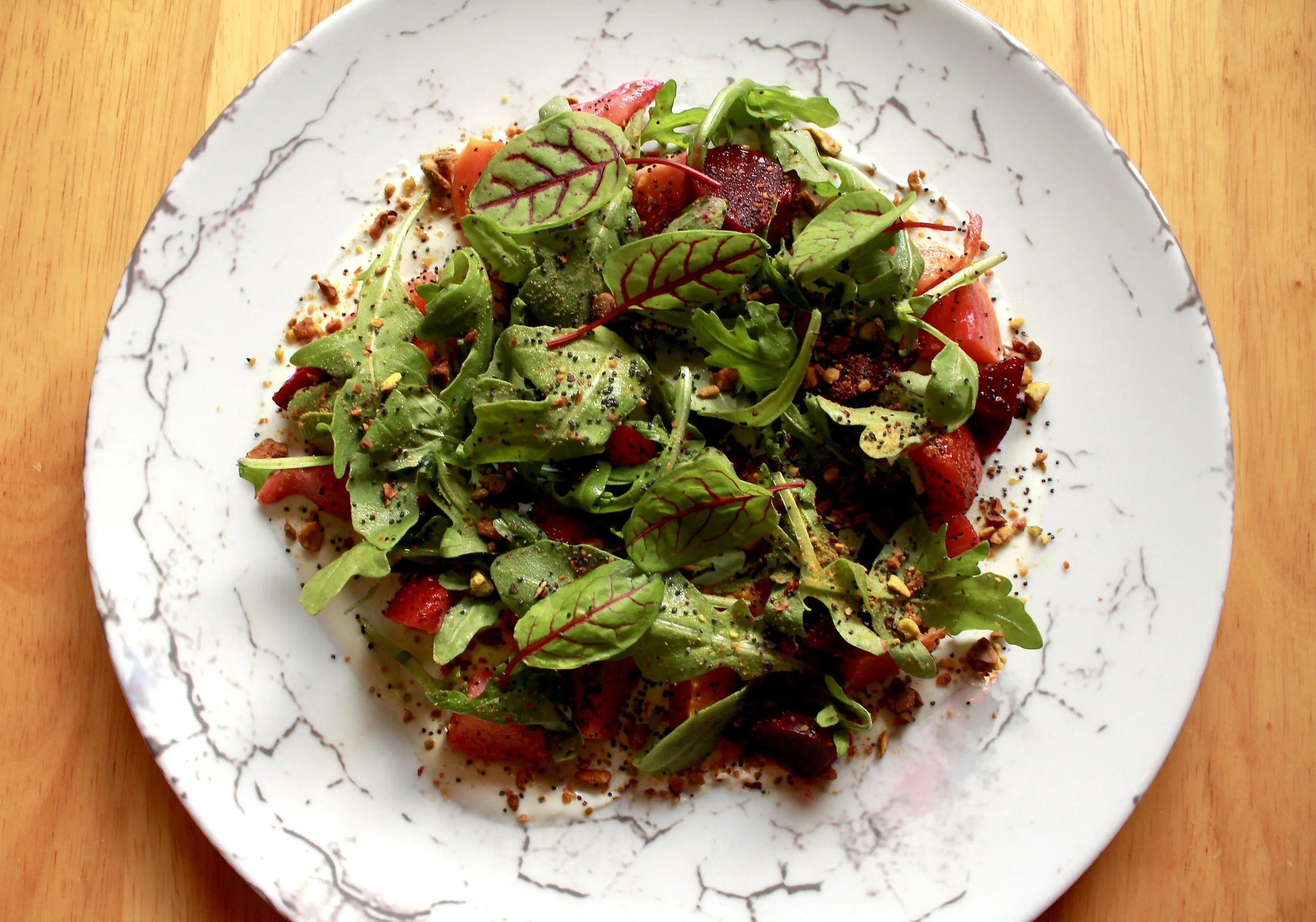 Roasted Beet & Strawberry Salad
