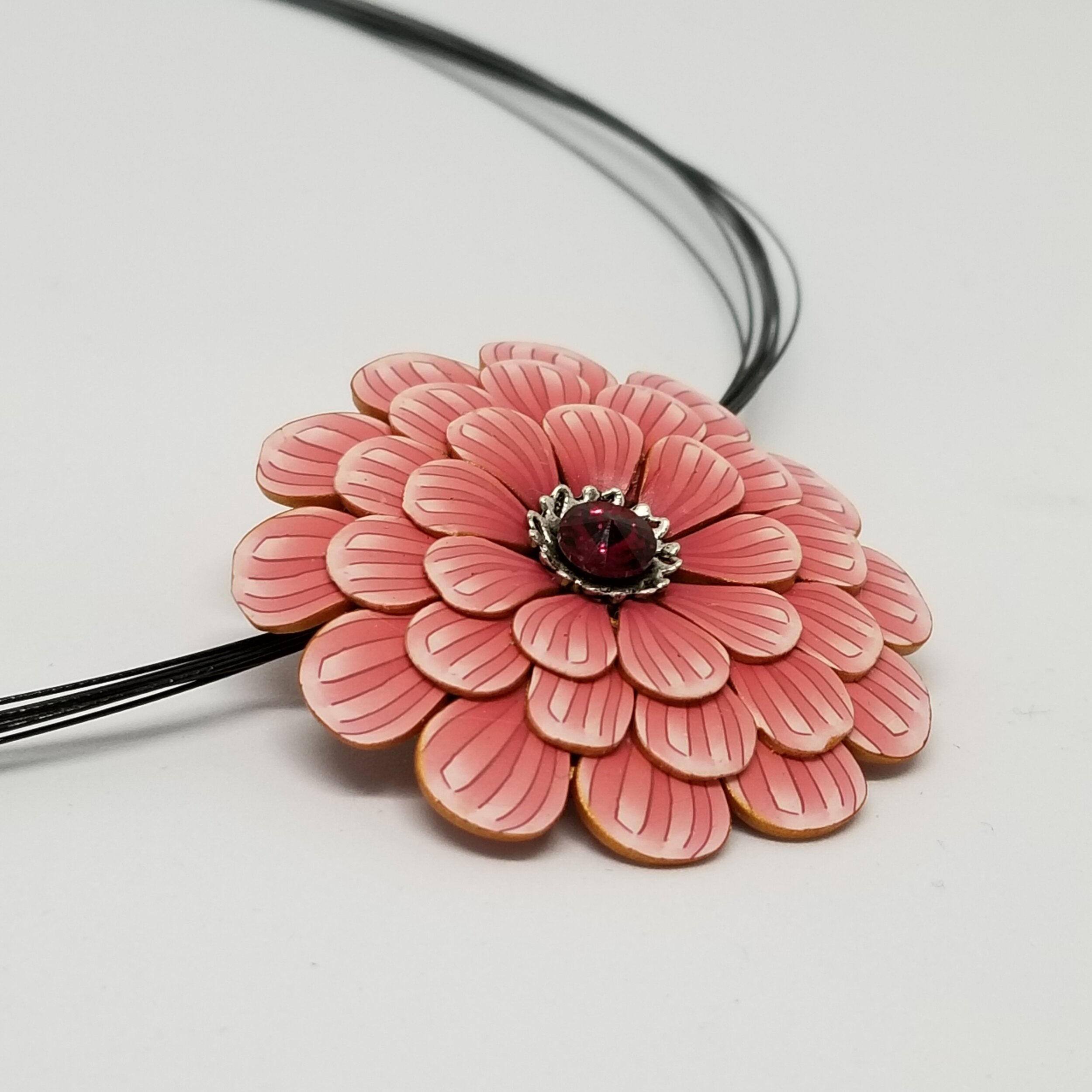 Pink Dahlia Pendant