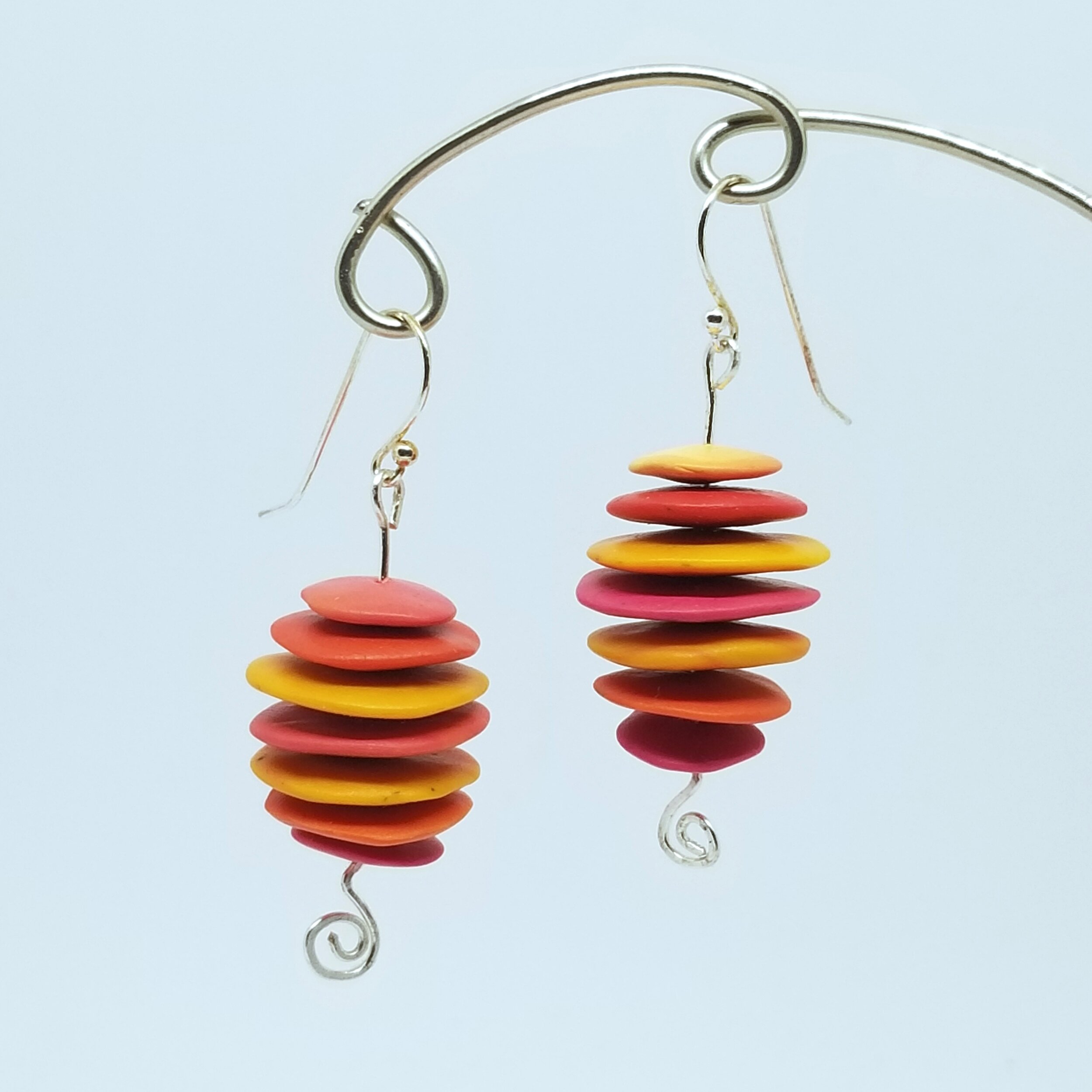 Stacked Disk Earrings
