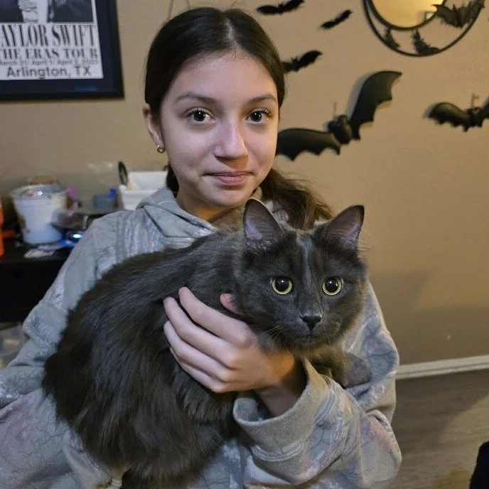 🎉 We are happy to celebrate the new year by announcing that Padme, now called Goose, was adopted! She joins kitty sister, a CHS alum Trixie Angel (formerly known as Crackle), and has been welcomed by her wonderful new family! Have a happy life Goose