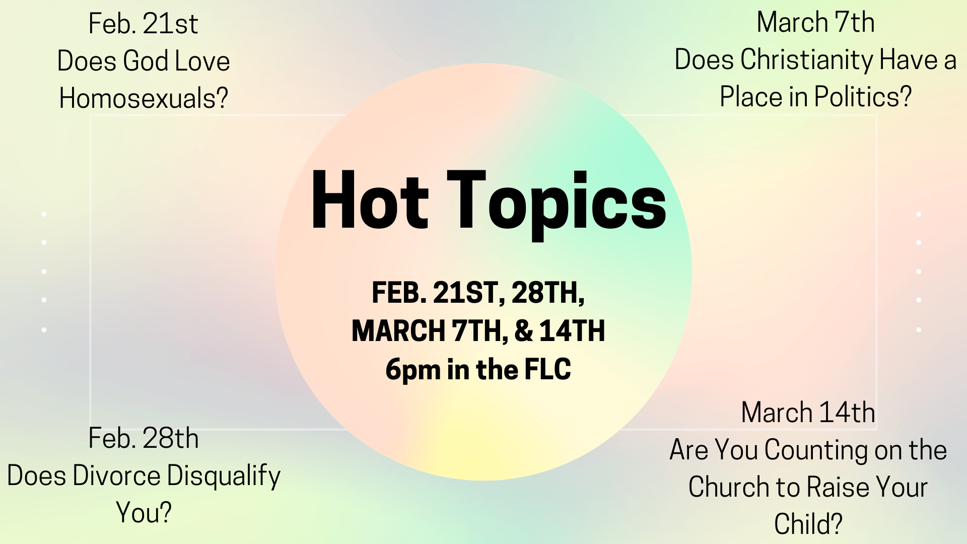 Hot Topics- Are You Counting on the Church to Raise Your Child?