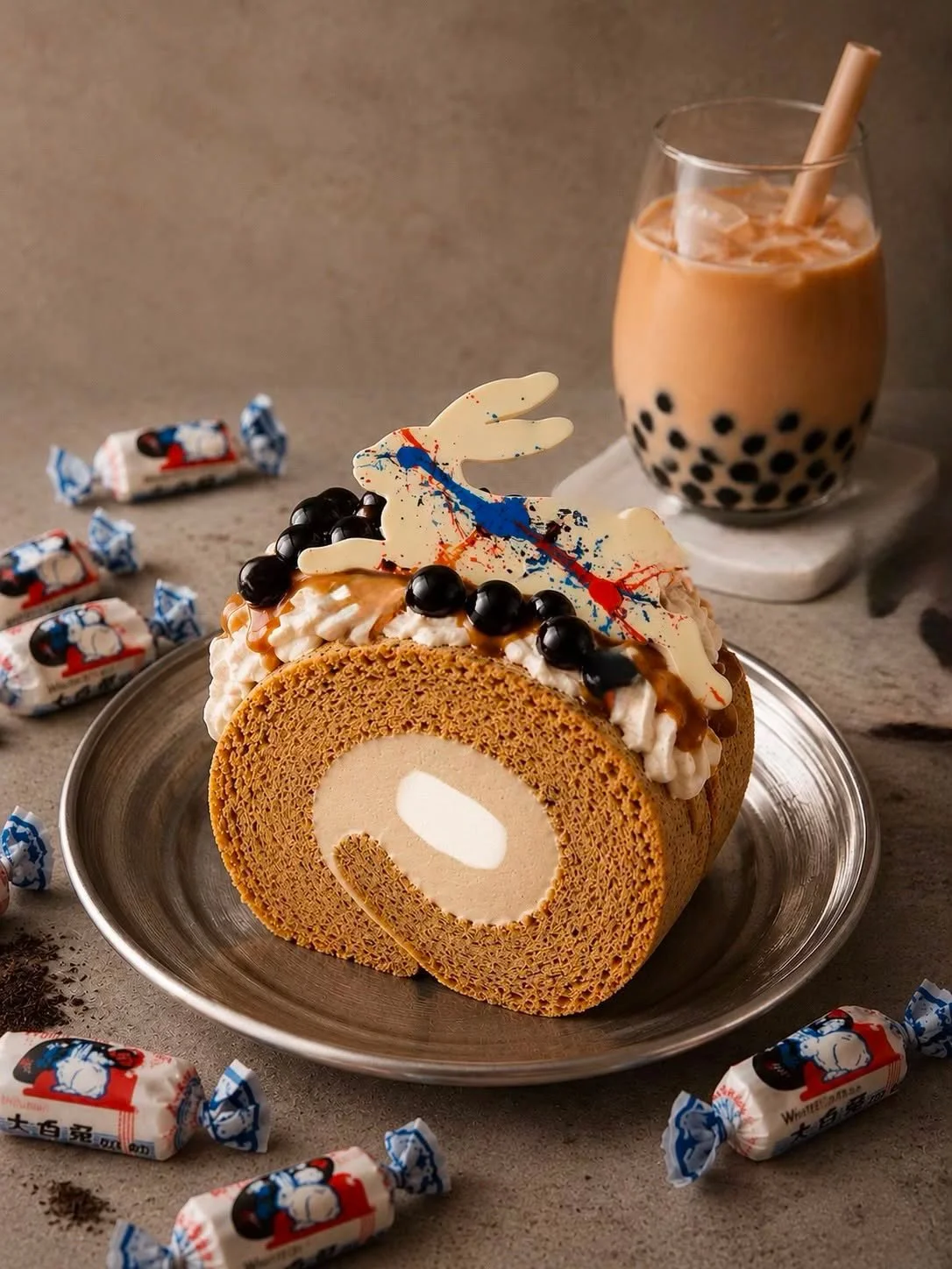 White Rabbit Candy Bubble Tea Roll