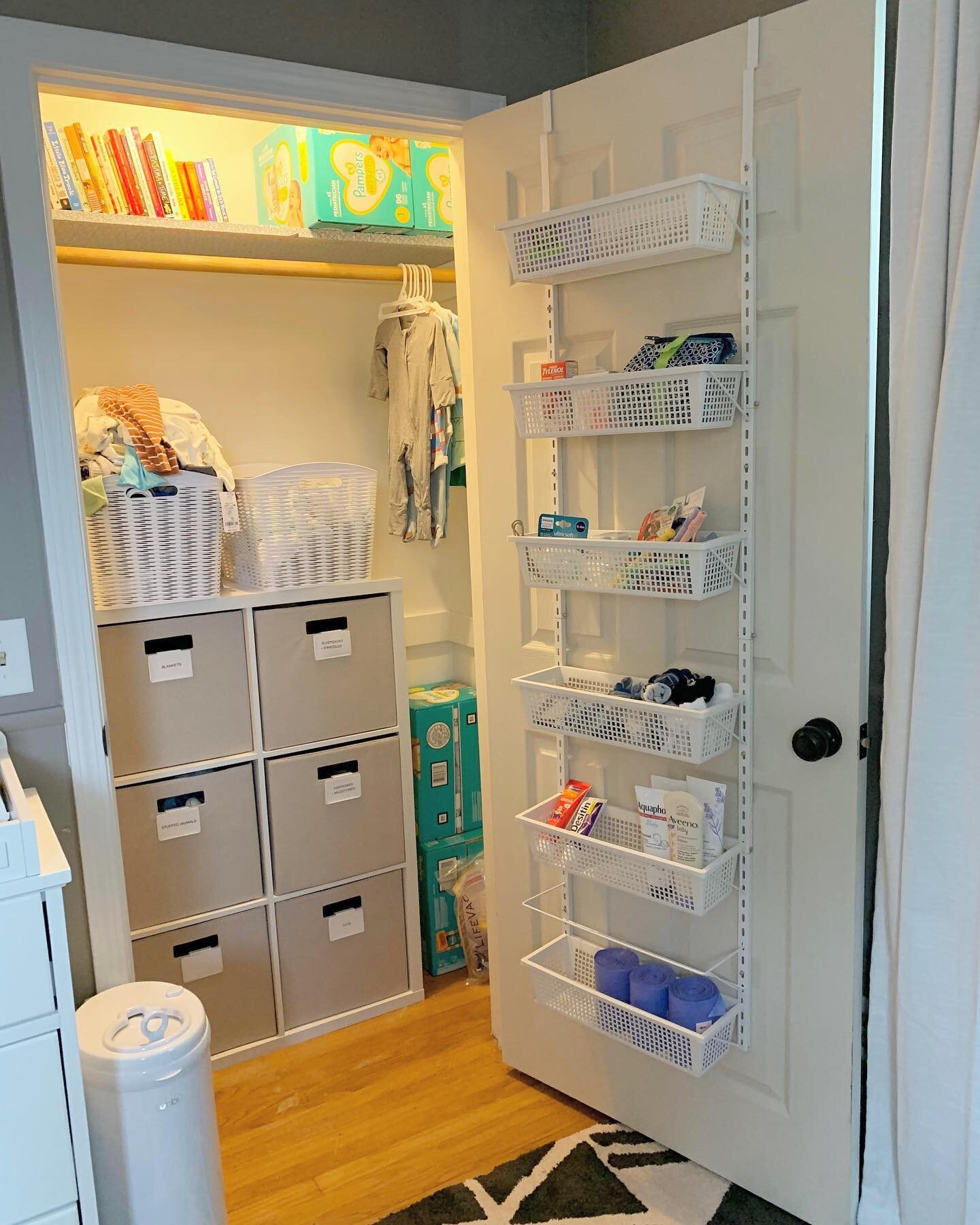 Mother&rsquo;s Day is the weekend, what a perfect time for me to share this long overdue nursery set up client project?

First session: we had pre-measured and planned on needed storage, so we started by building our cube organizer and door rack. We 